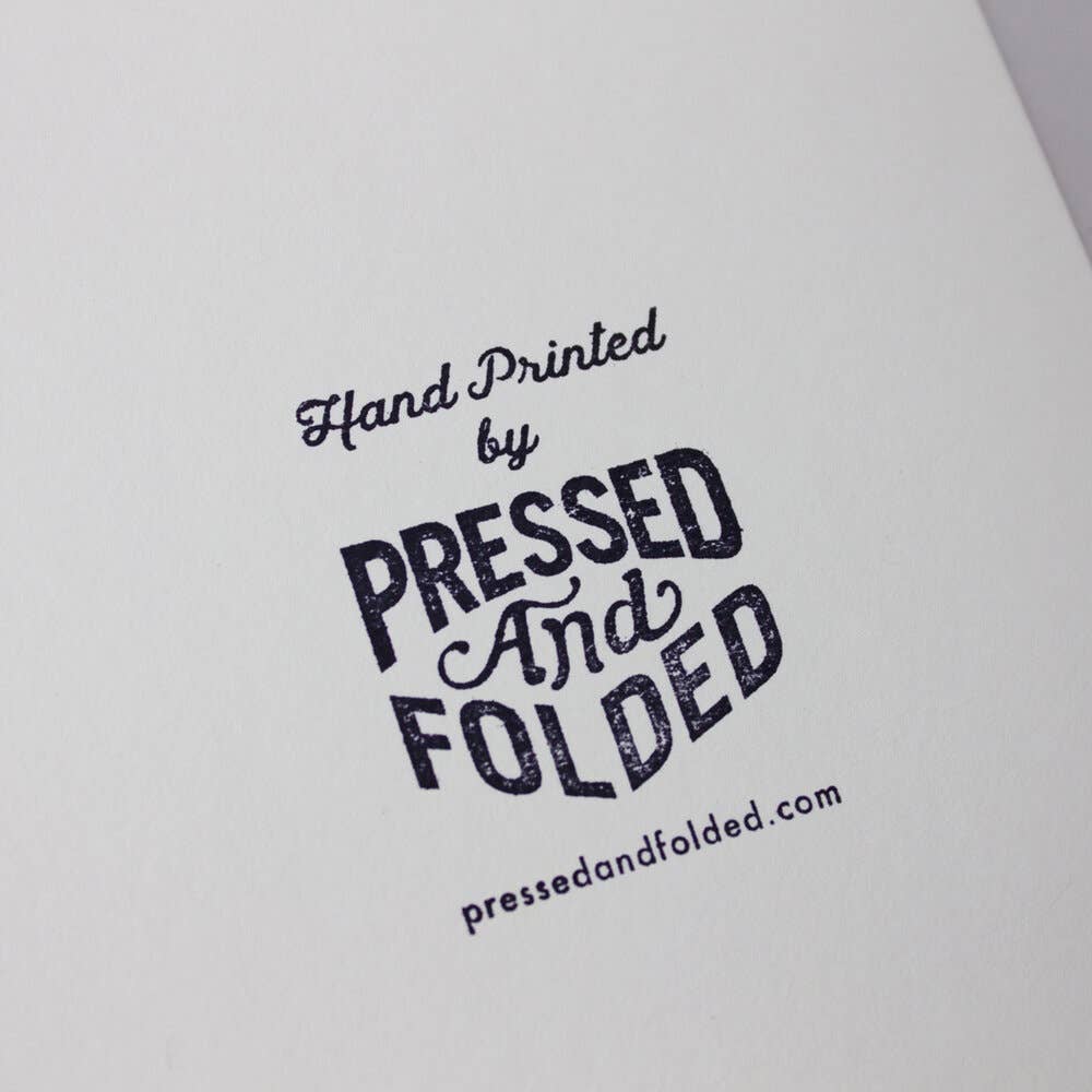 THANK YOU Linocut Greeting Card