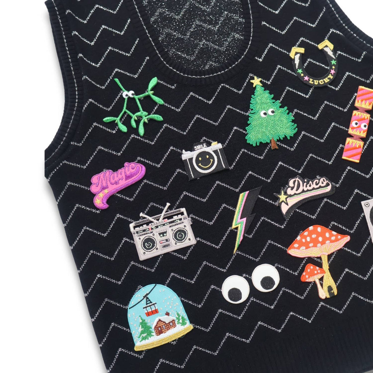 Embroidered Googly Eyes Iron-On Patches