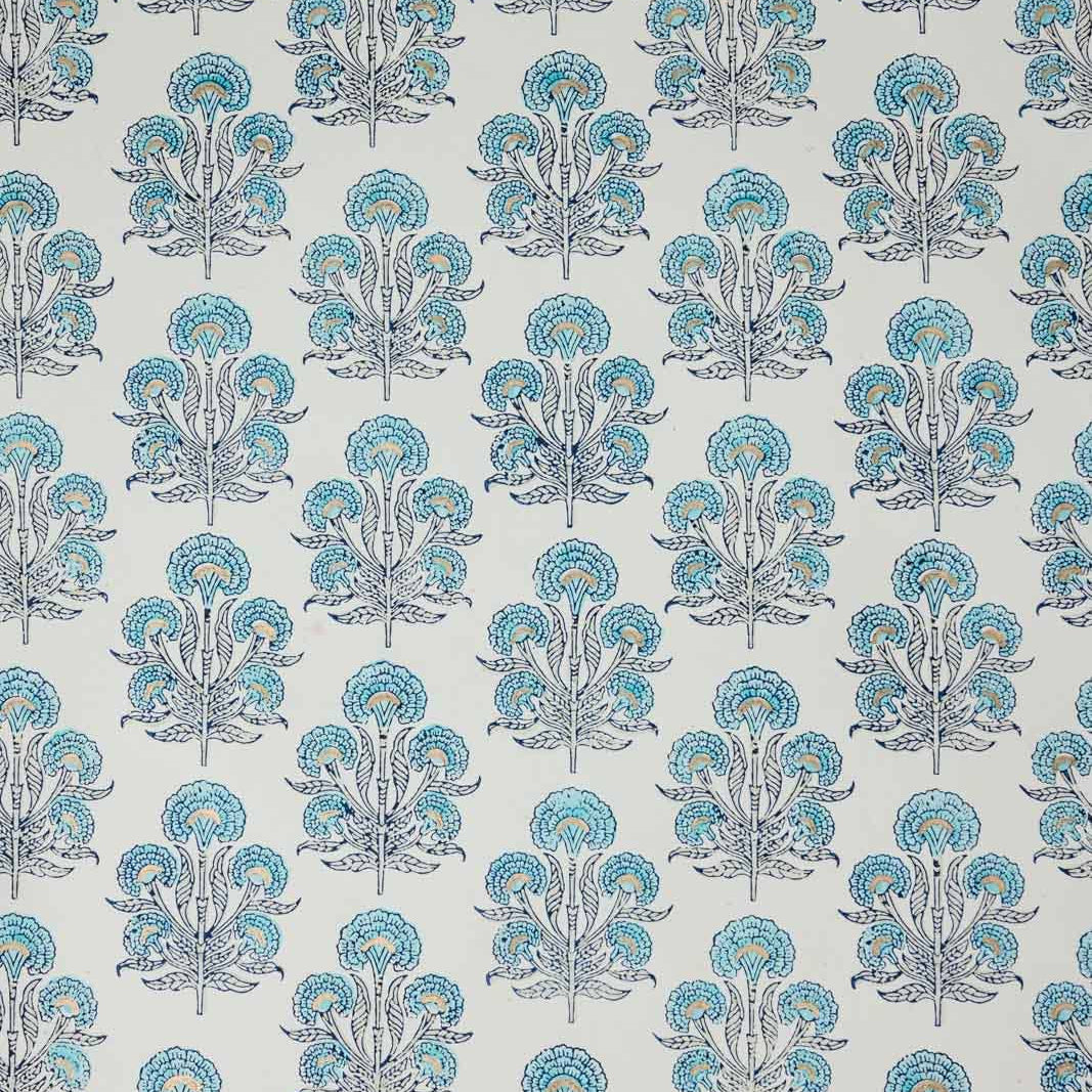 Block Printed Wrapping Paper - Aurora Blue Opal