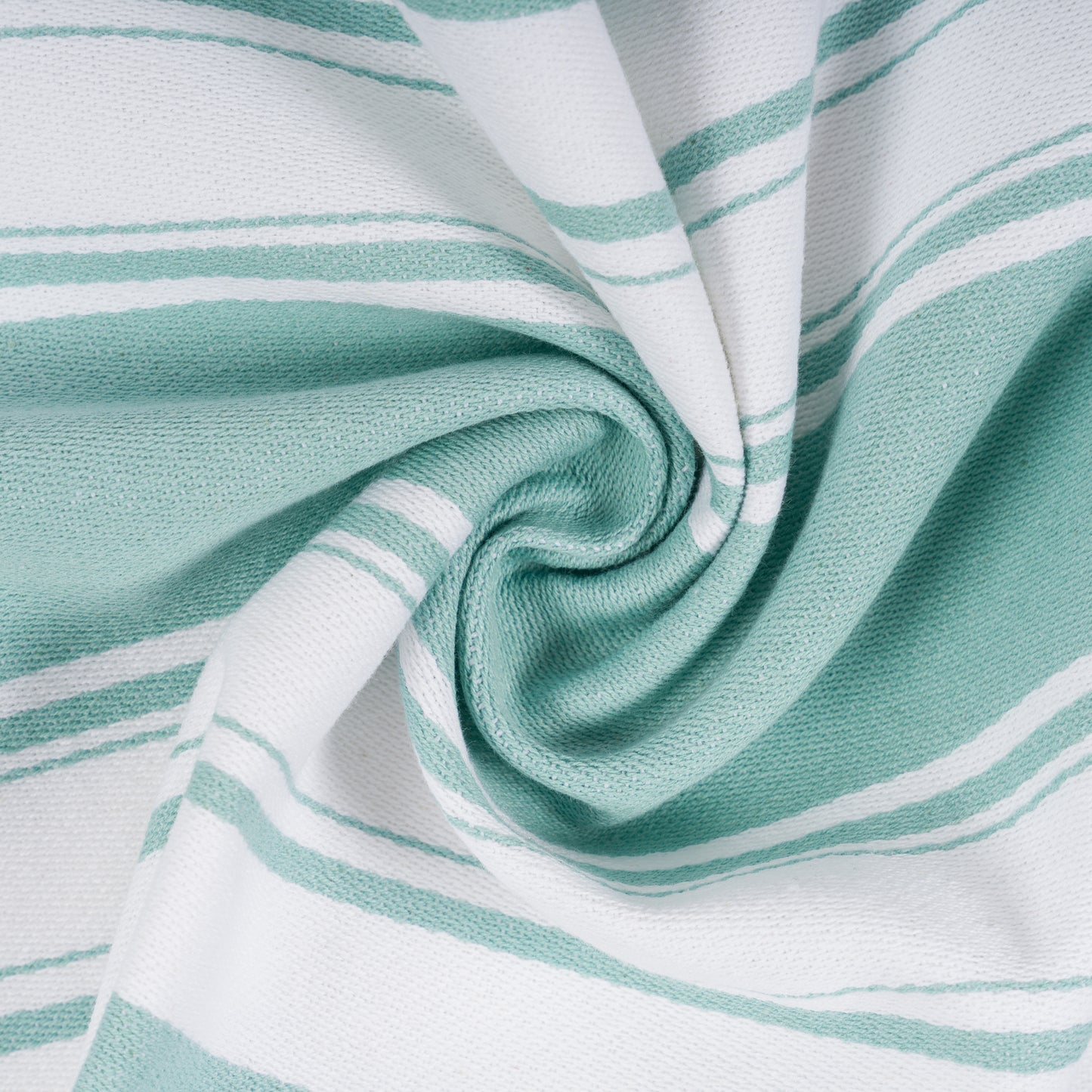 Striped Tea Cotton Towel - Duck Egg