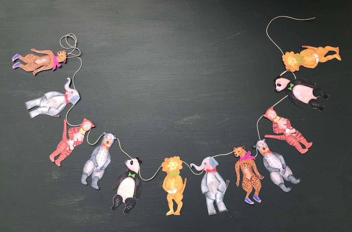 Large Paper Animal Parade Garland