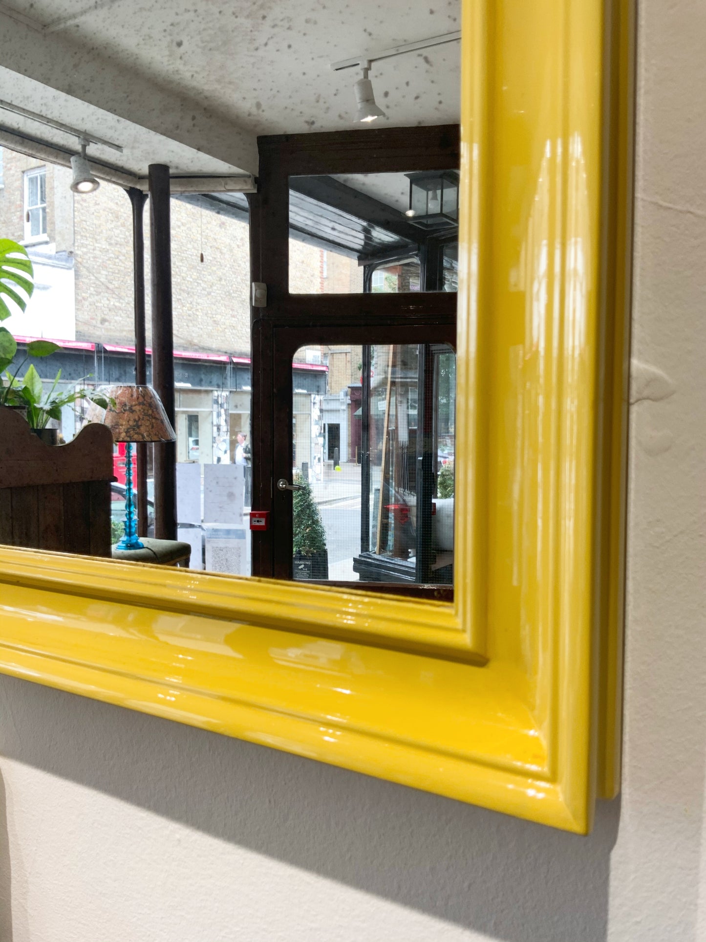 Rectangular Lacquered Mirror - Chinese Emperor Yellow