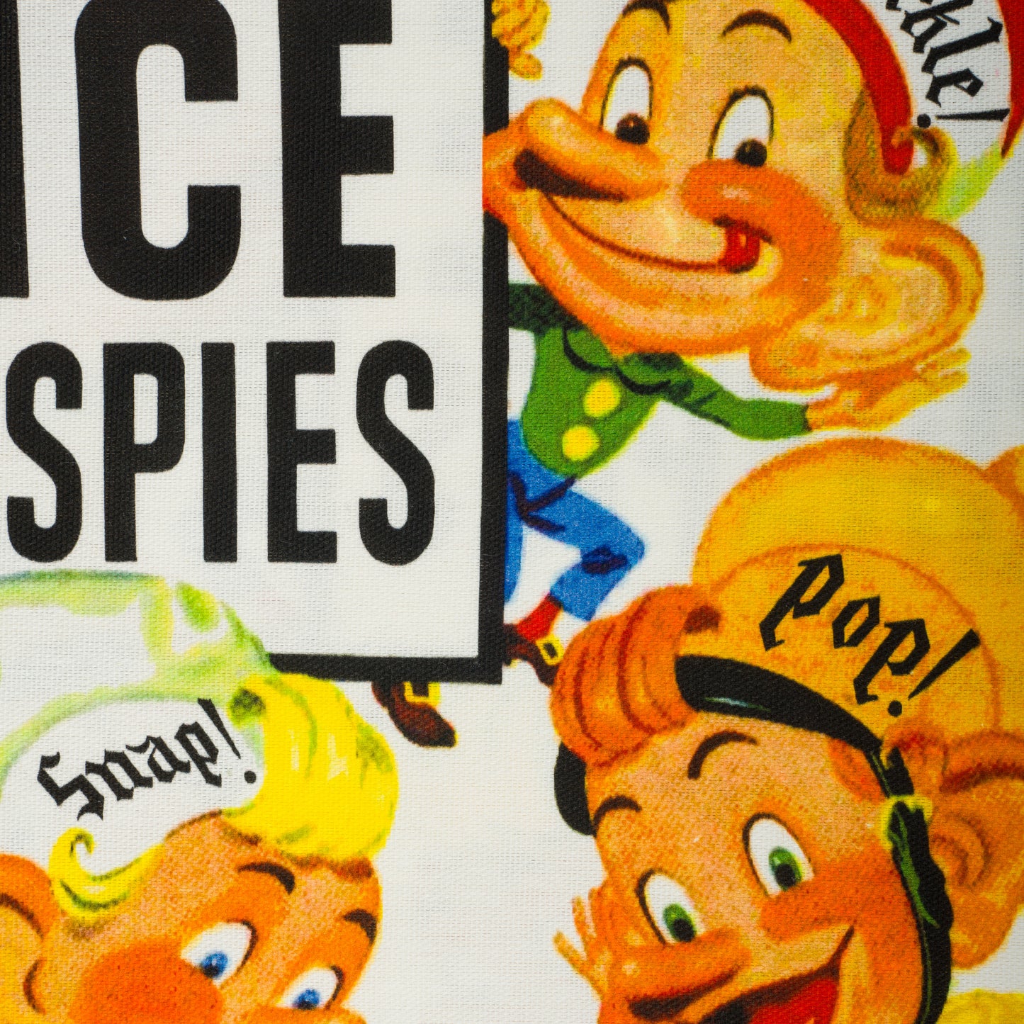Vintage Kellogg's Rice Krispies Snap Crackle & Pop Tote Bag