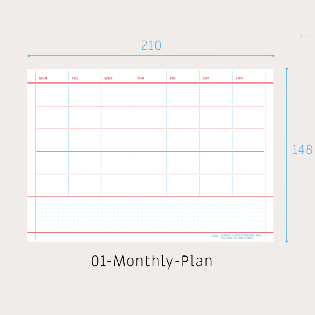 Paperian Flat A5 'Weekly' Notepad