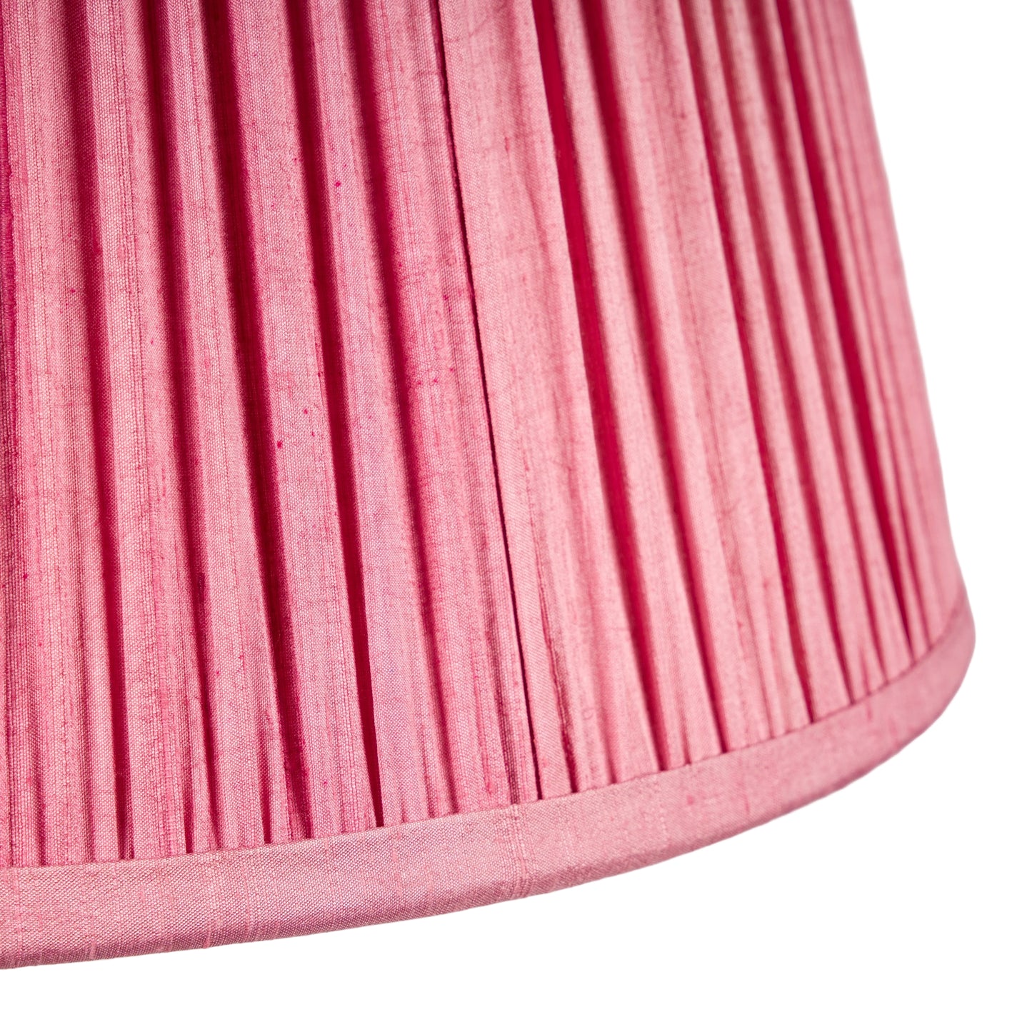 14" Natural Dyed Silk Dupion Lampshade - Pink