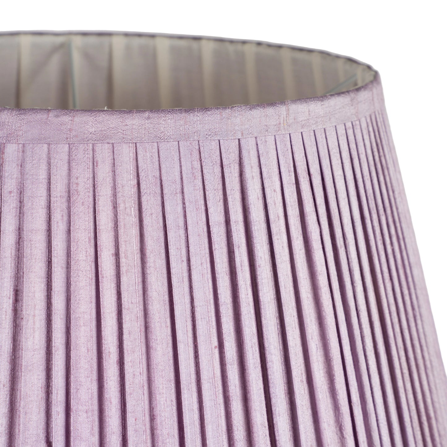 18" Natural Dyed Silk Dupion Lampshade - Lilac