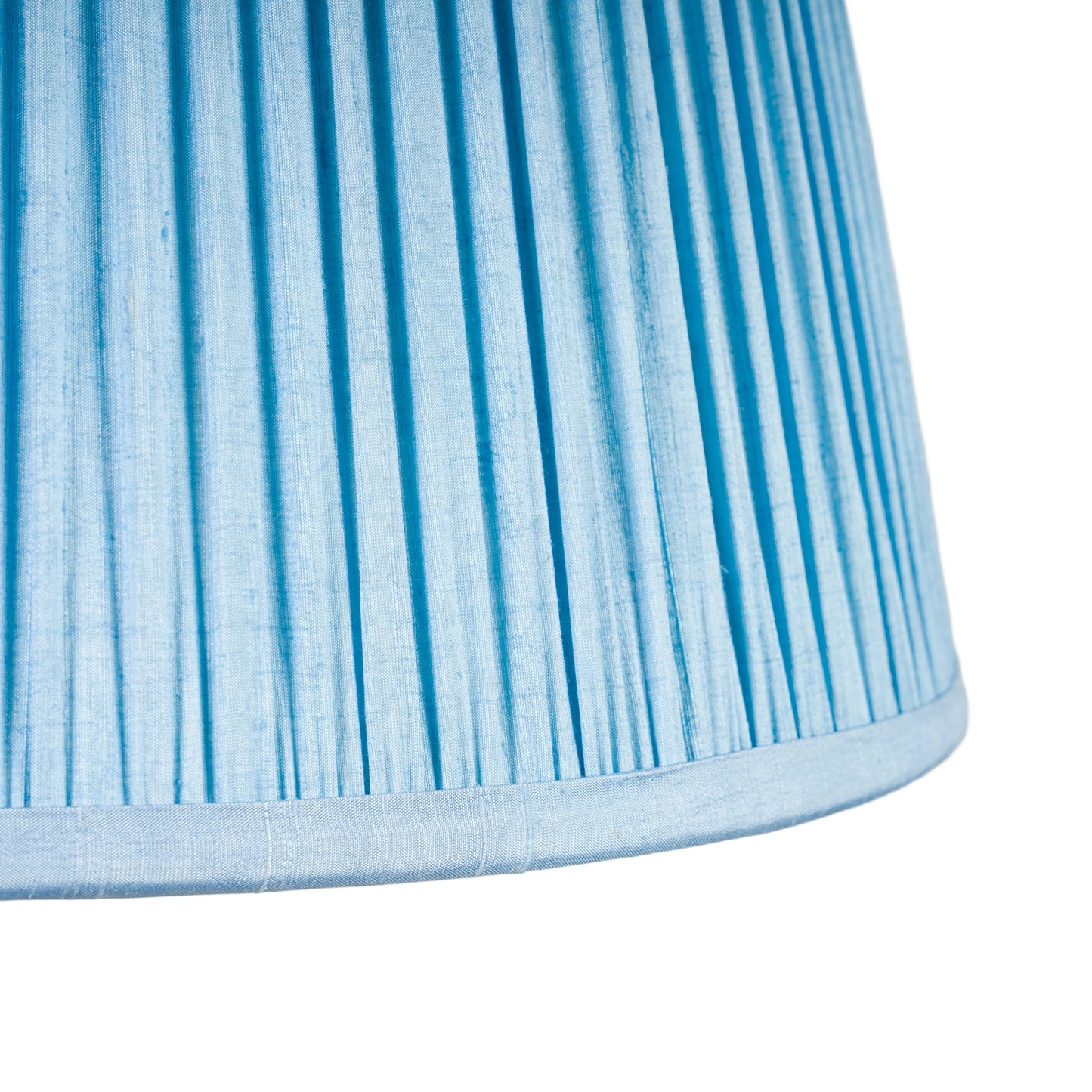 10" Natural Dyed Silk Dupion Lampshade - Blue