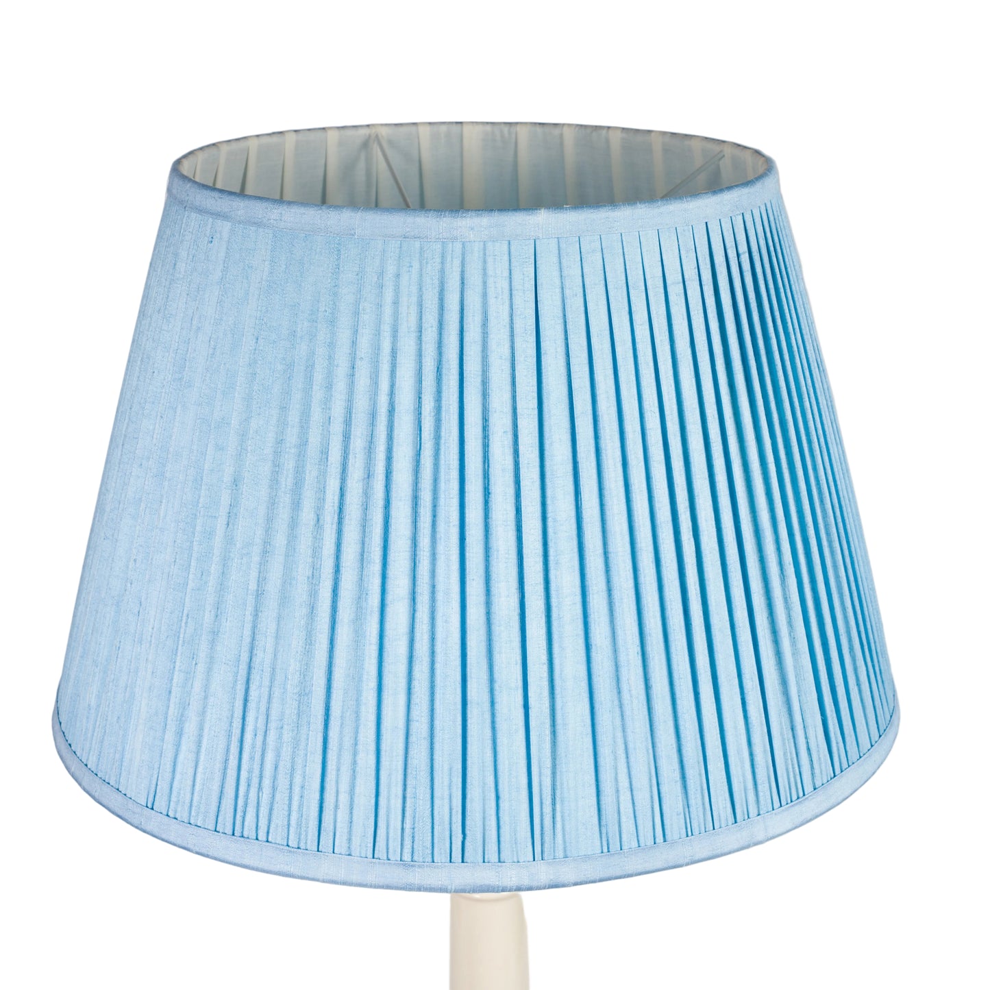 10" Natural Dyed Silk Dupion Lampshade - Blue