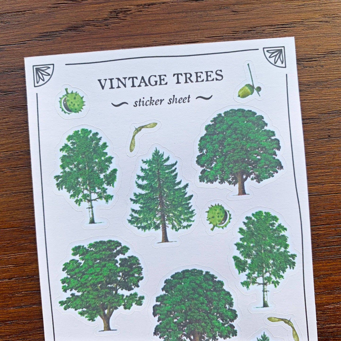 Vintage Trees Sticker Sheet