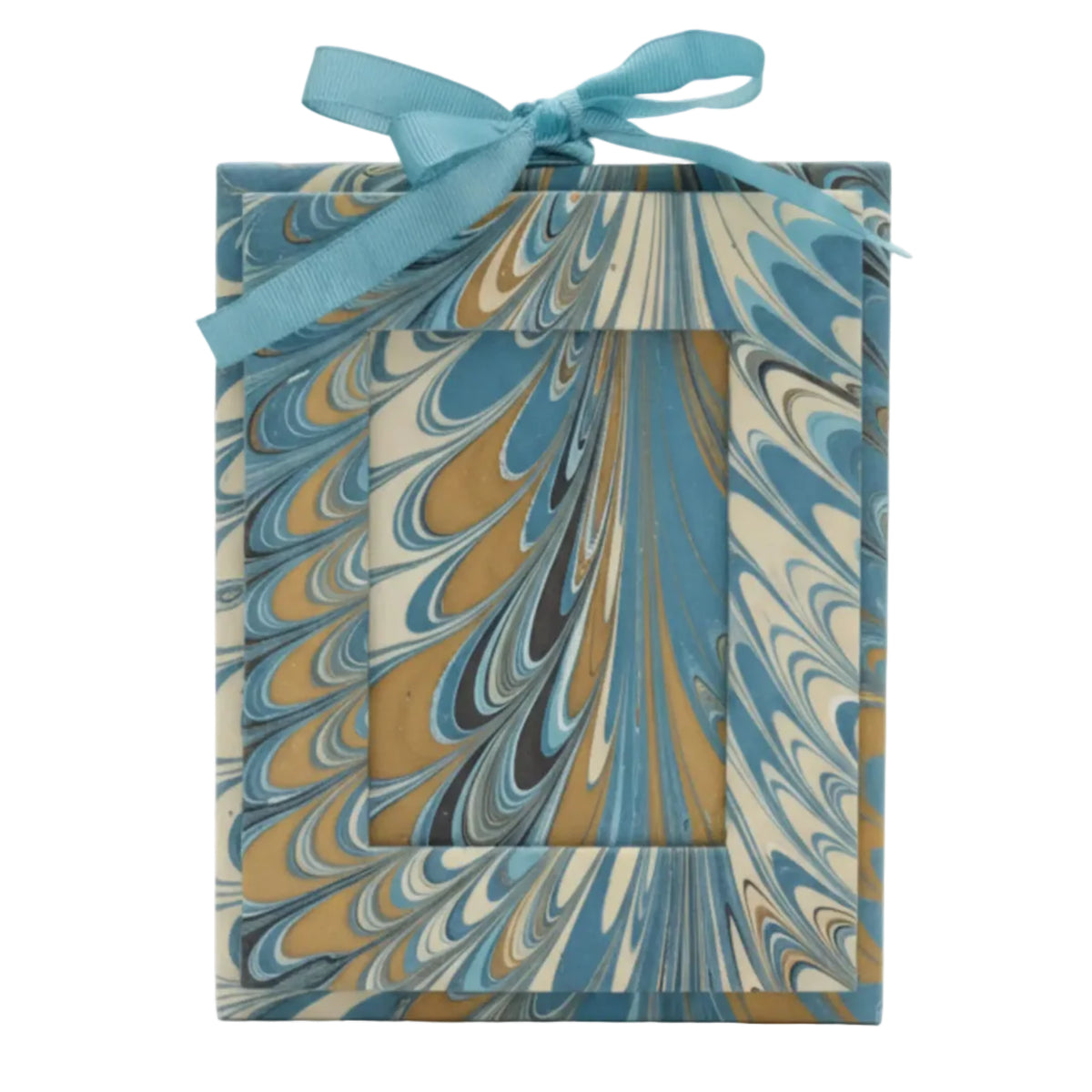 Mini Hand-Marbled Picture Frame - Nila Feathers