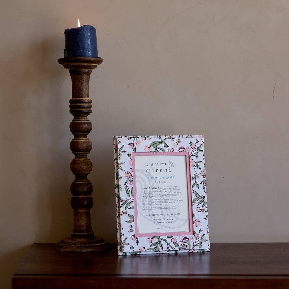Block Printed Picture Frame - Song Birds