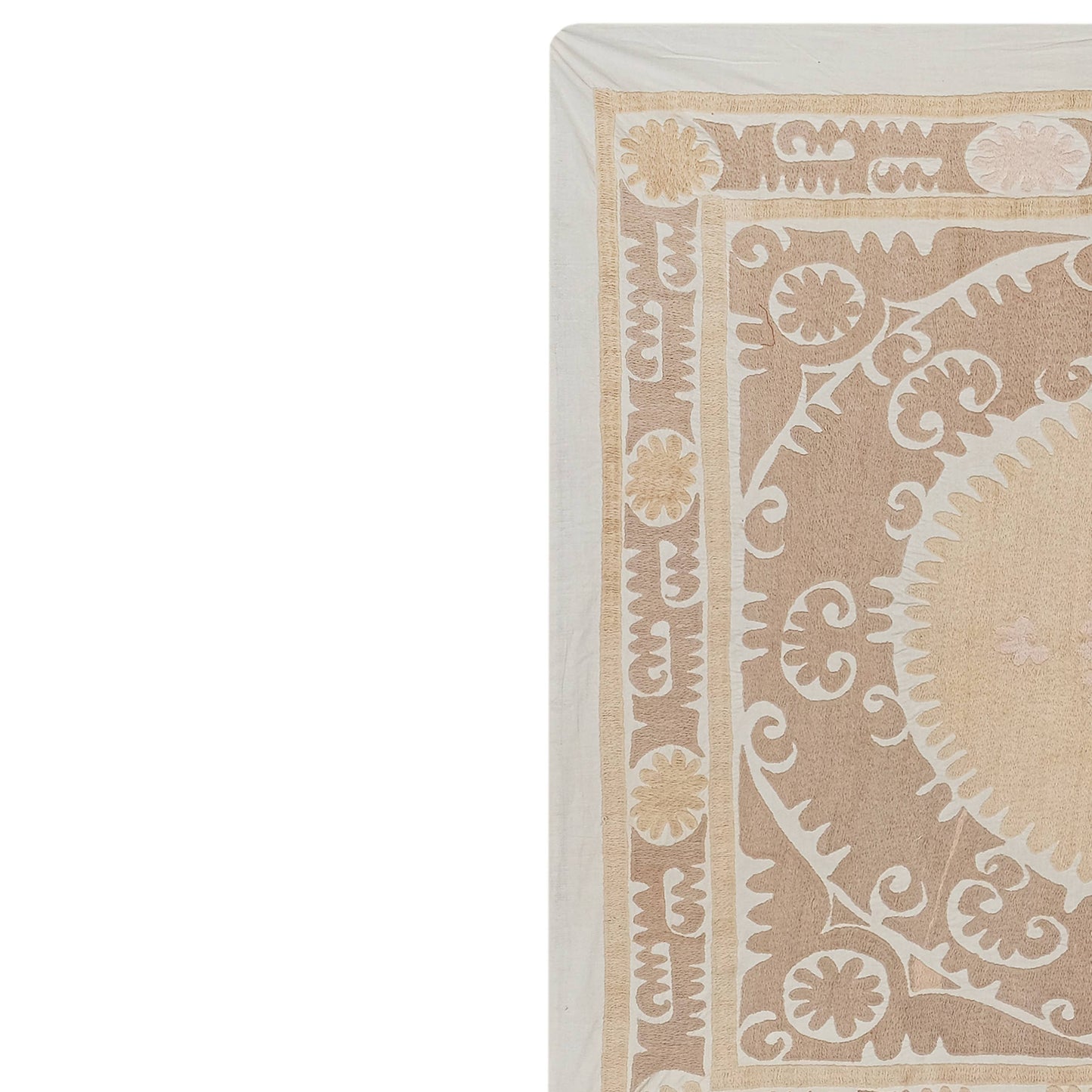 Handmade Vintage Suzani Throw - 130cm x 136cm