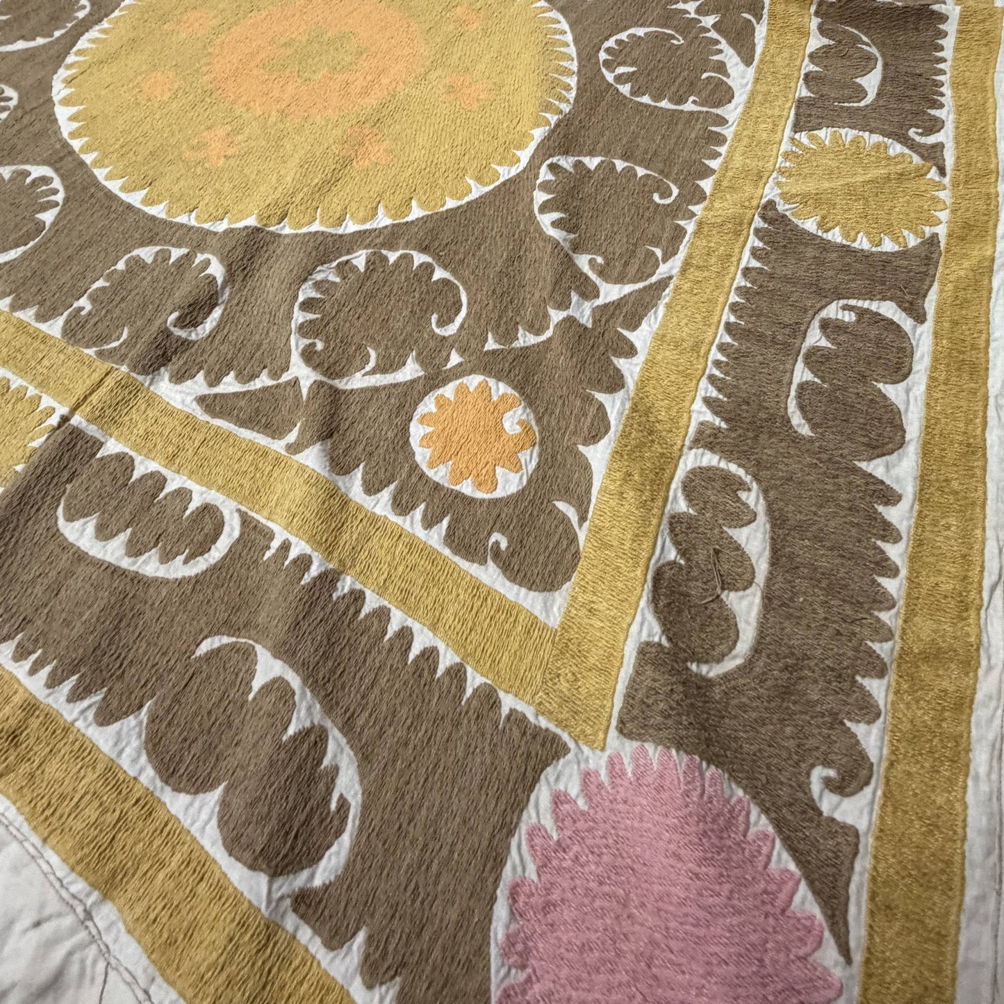 Handmade Vintage Suzani Throw - 230cm x 356cm
