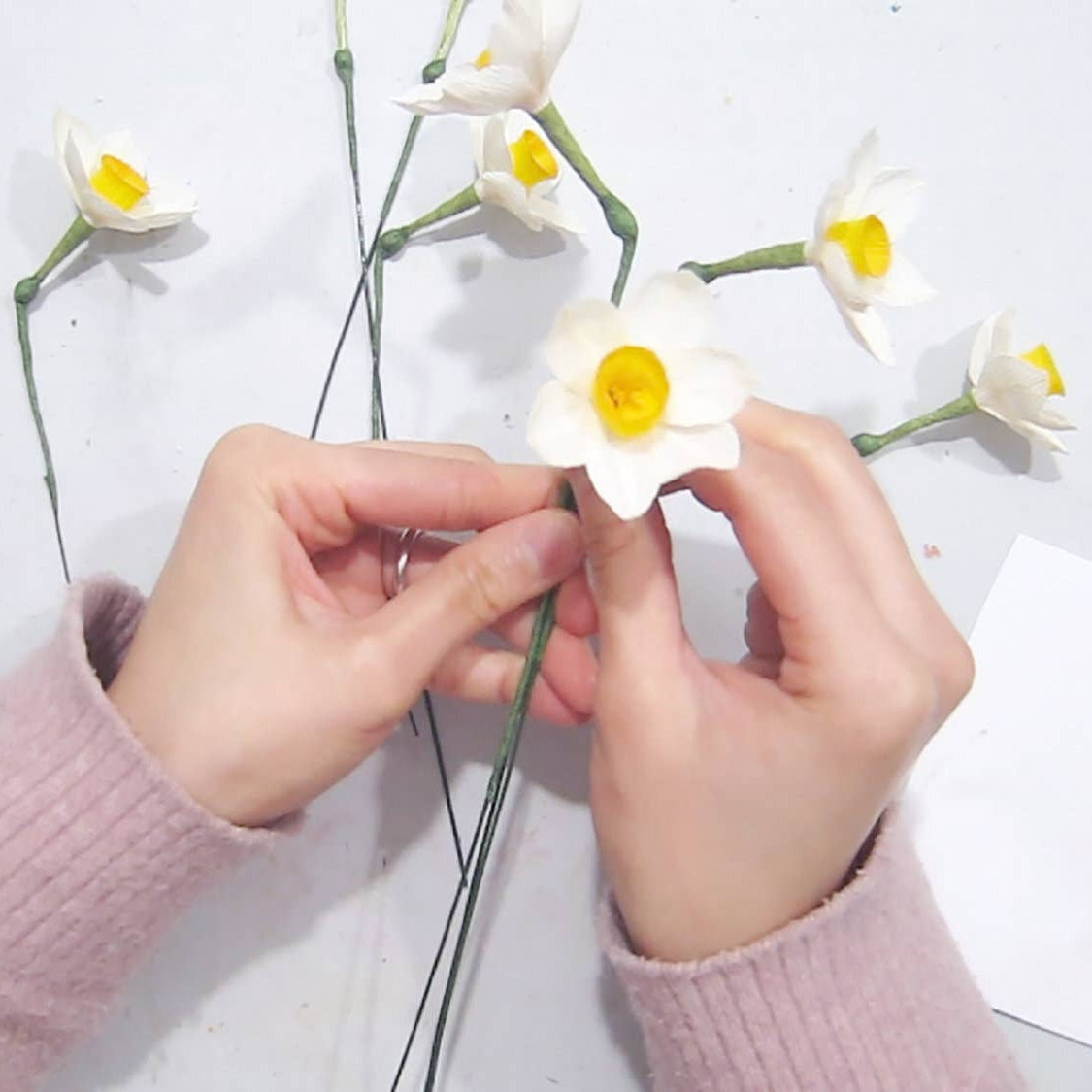 Make Your Own Crepe Paper Bunch-Flowered Narcissus