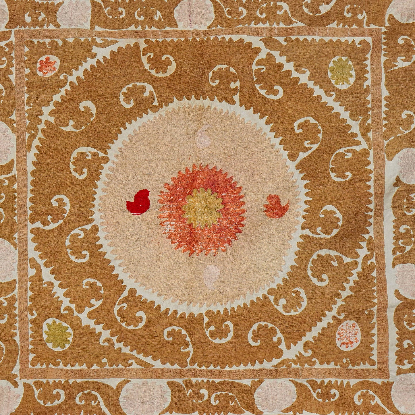 Handmade Vintage Suzani Throw - 130cm x 130cm