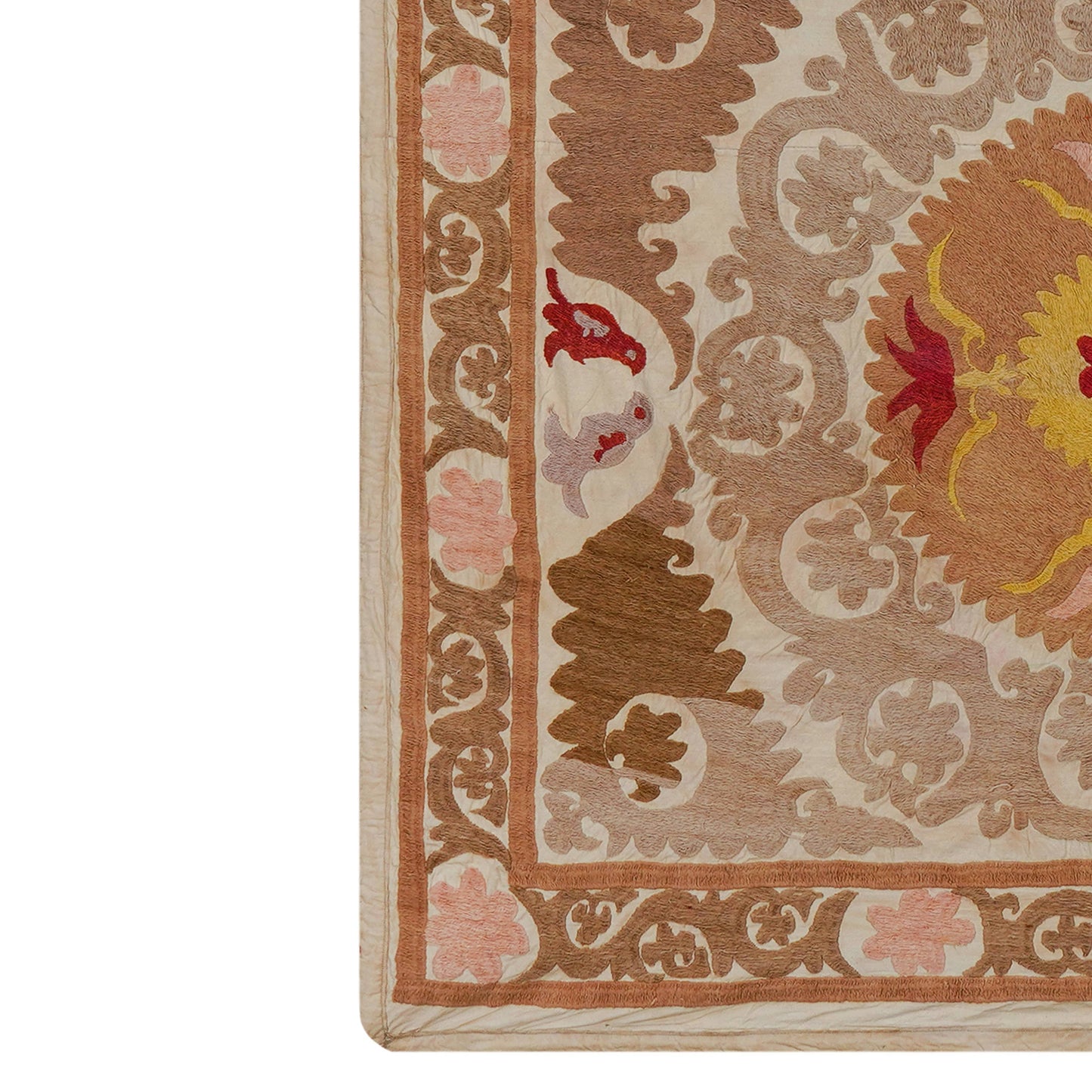 Handmade Vintage Suzani Throw - 114cm x 122cm