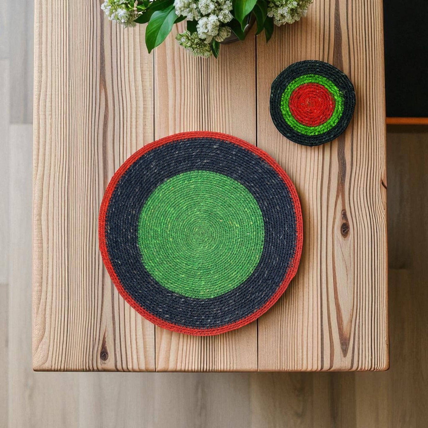 Seagrass Placemat - Midnight Blue / Beryl Green: 4