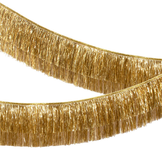 Gold Tinsel Fringe Garland - 6ft