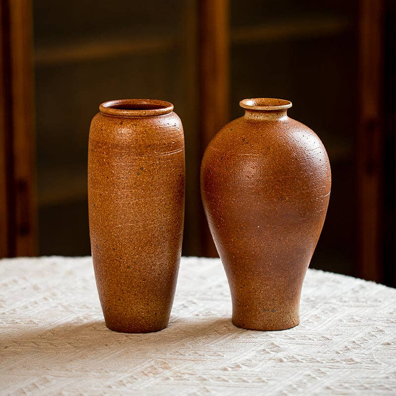 Handmade Stoneware Brown Vase II