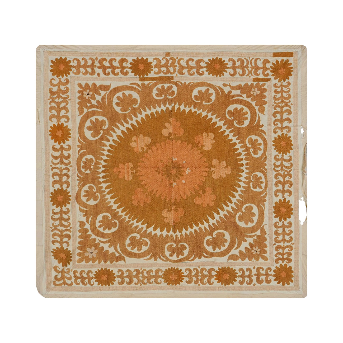Handmade Vintage Suzani Throw - 132cm x 140cm