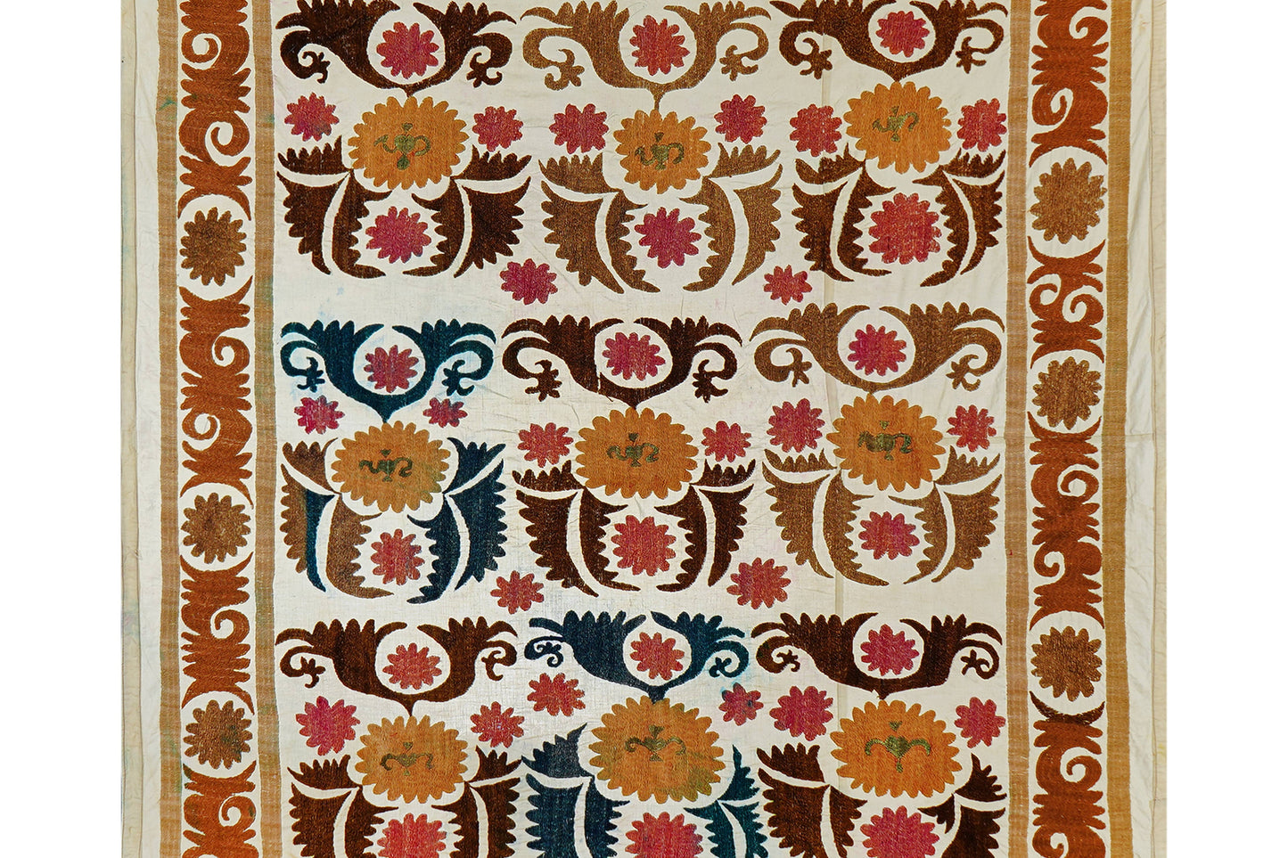 Handmade Vintage Suzani Throw -  112cm x 126cm