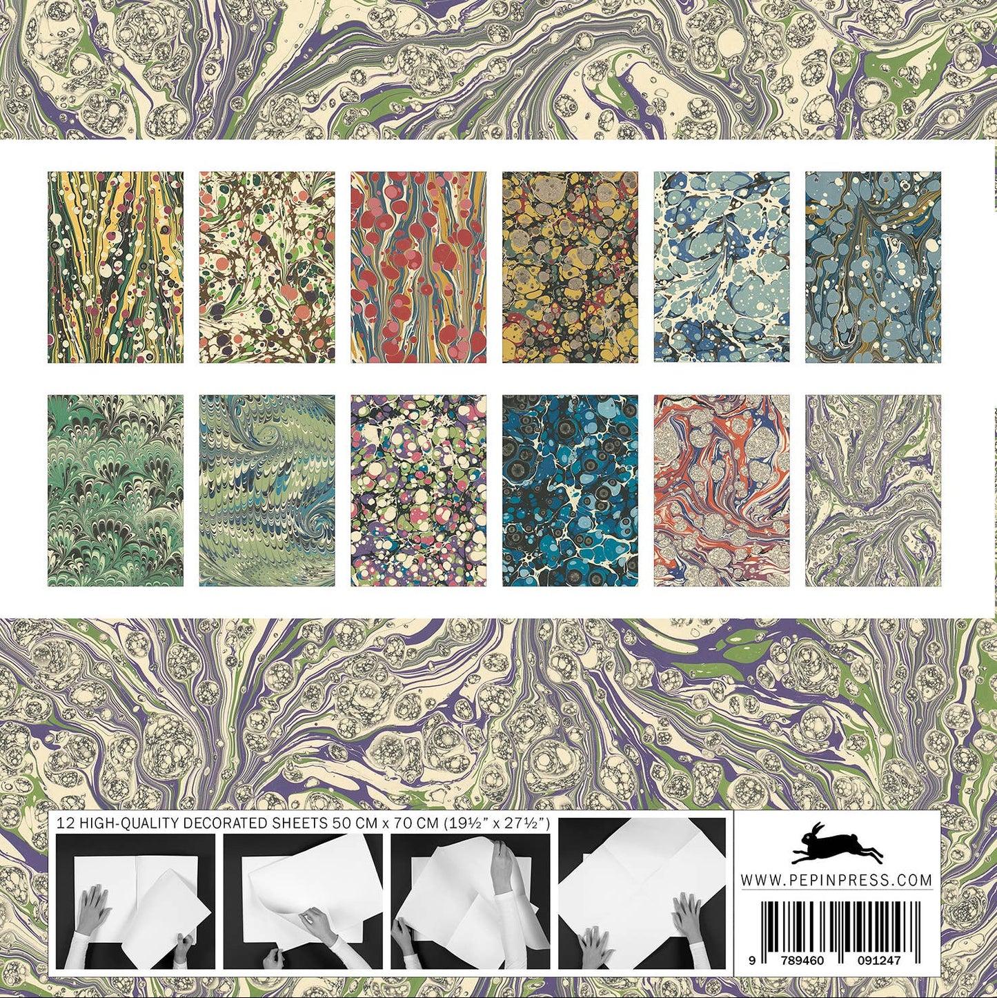 Marbled Paper Designs Gift & Creative Paper Book Vol. 102
