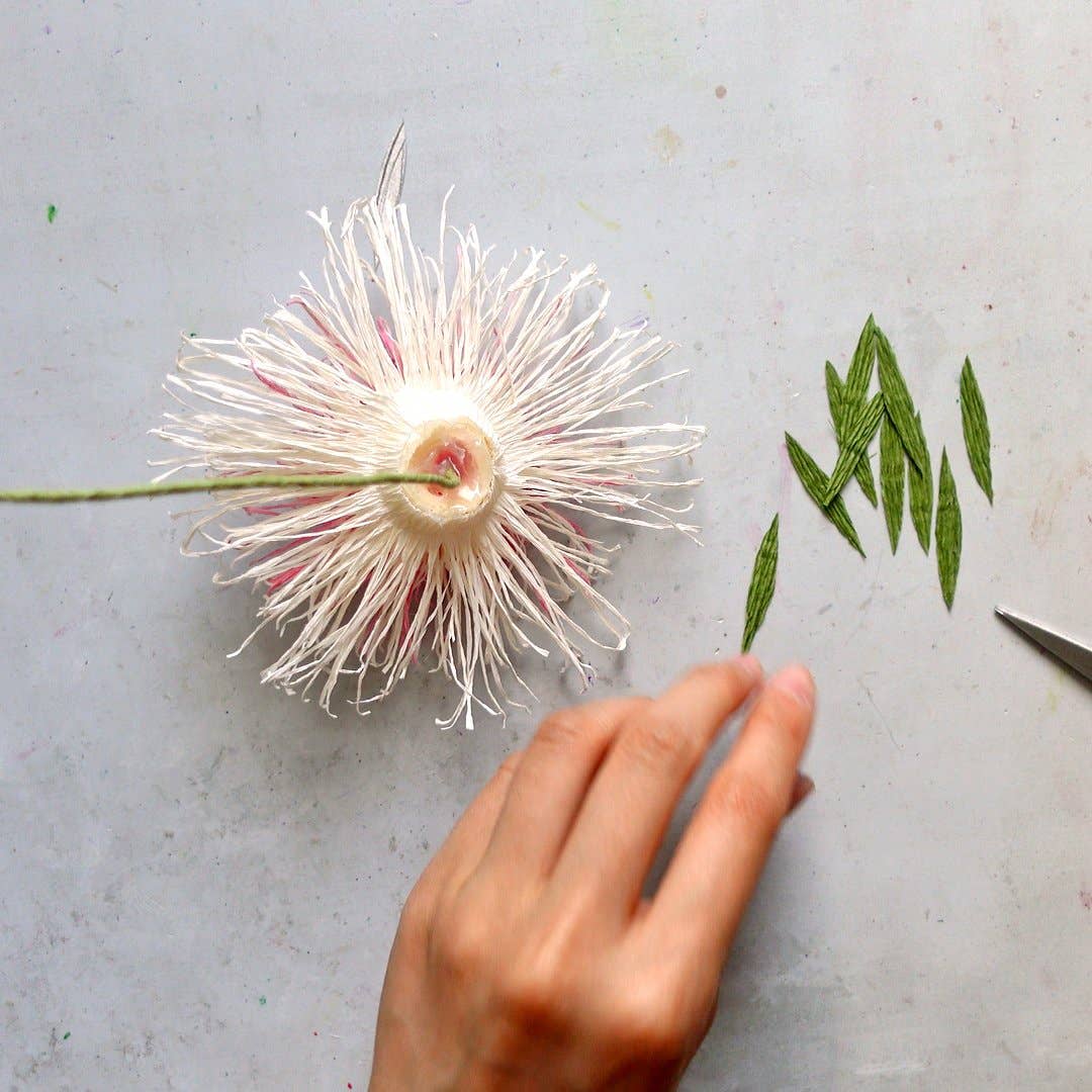 Make Your Own Crepe Paper Japanese Chrysanthemum