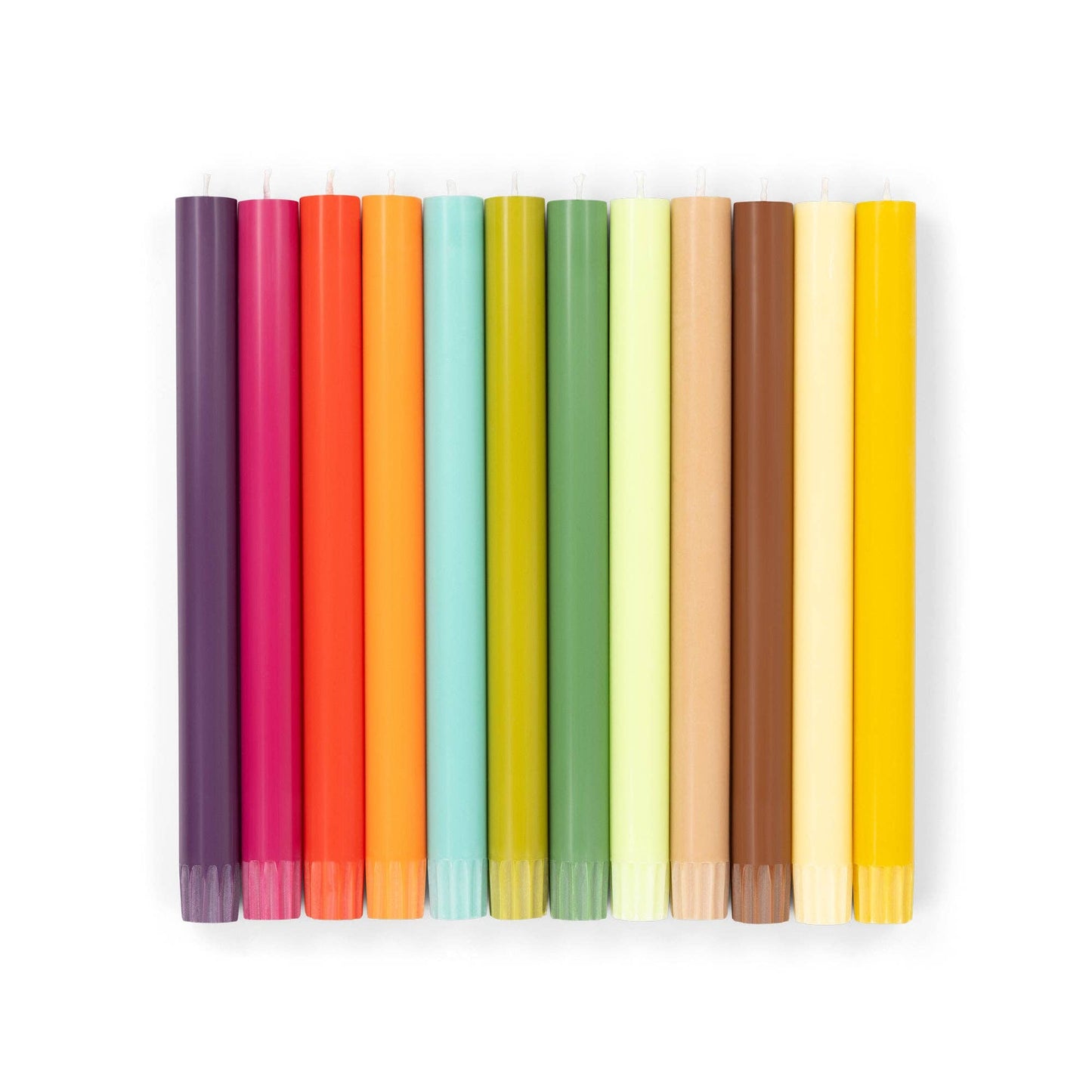 Bright Orange Dinner Candles - Pack of 6