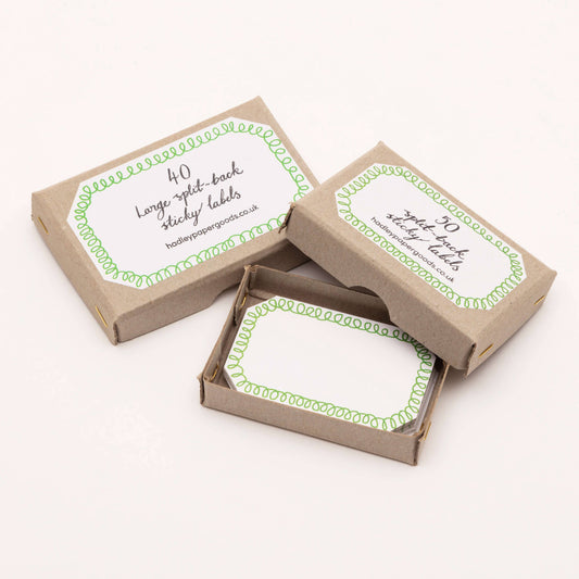Small Loopy Green Labels (box of 50)