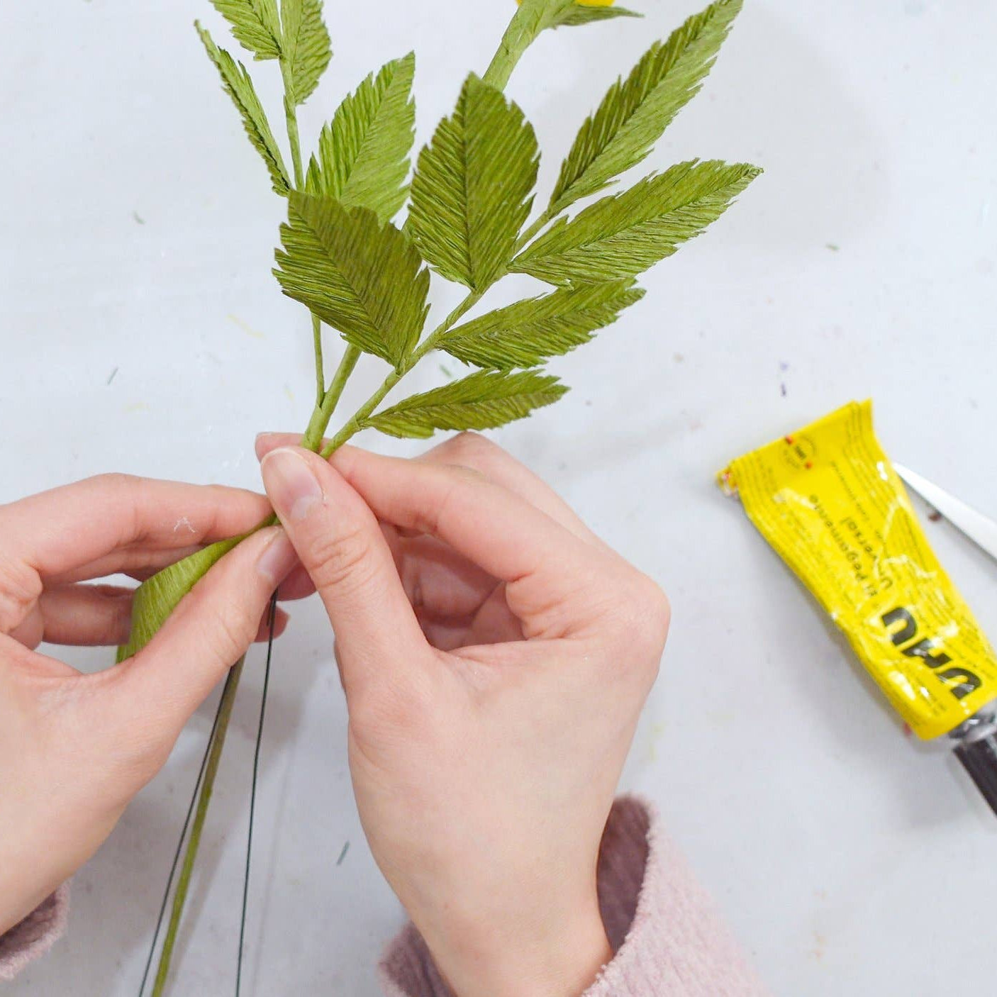 Make Your Own Crepe Paper Sulphur Rose - Yellow