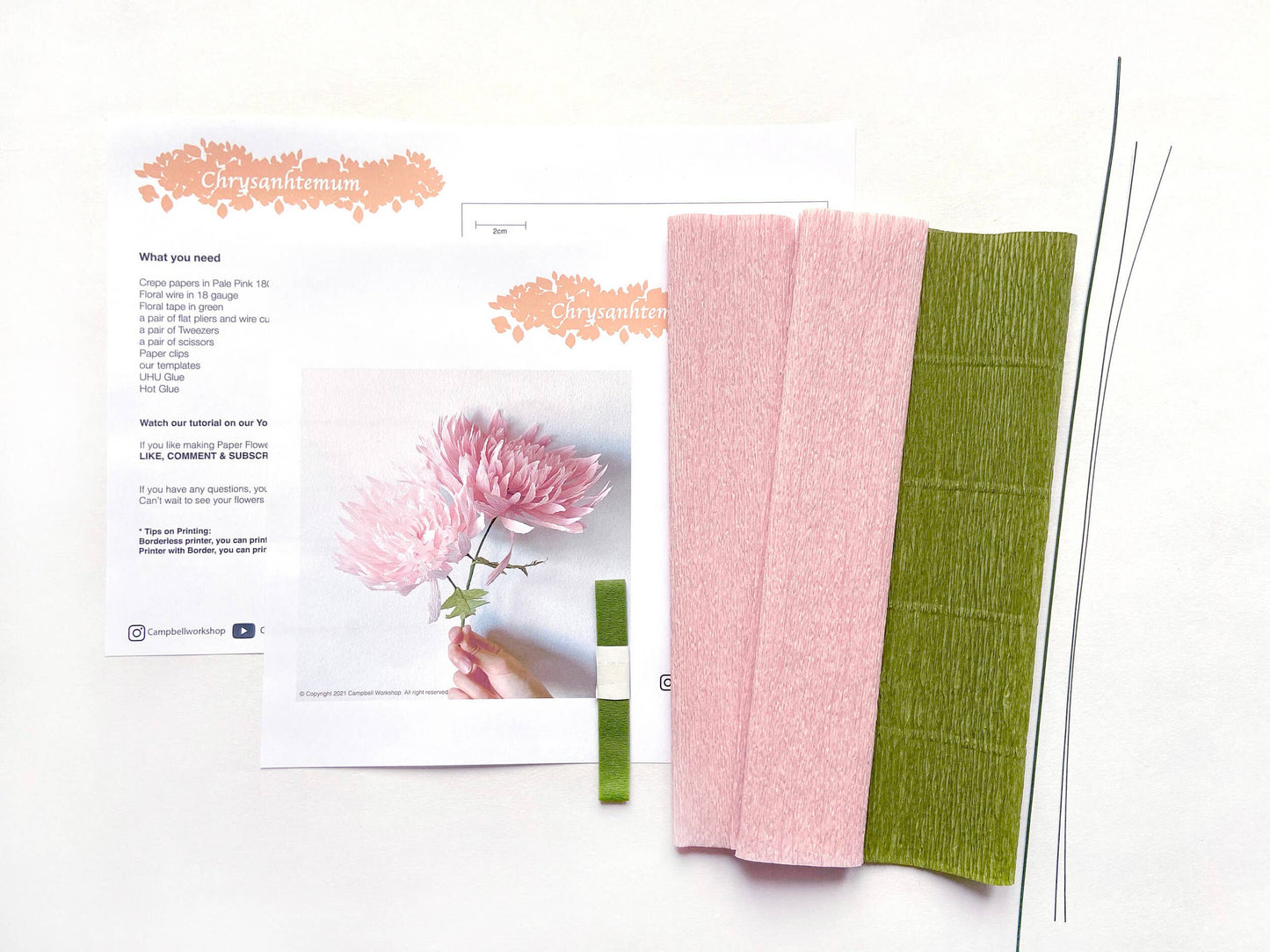 Make Your Own Crepe Paper Chrysanthemum Flower