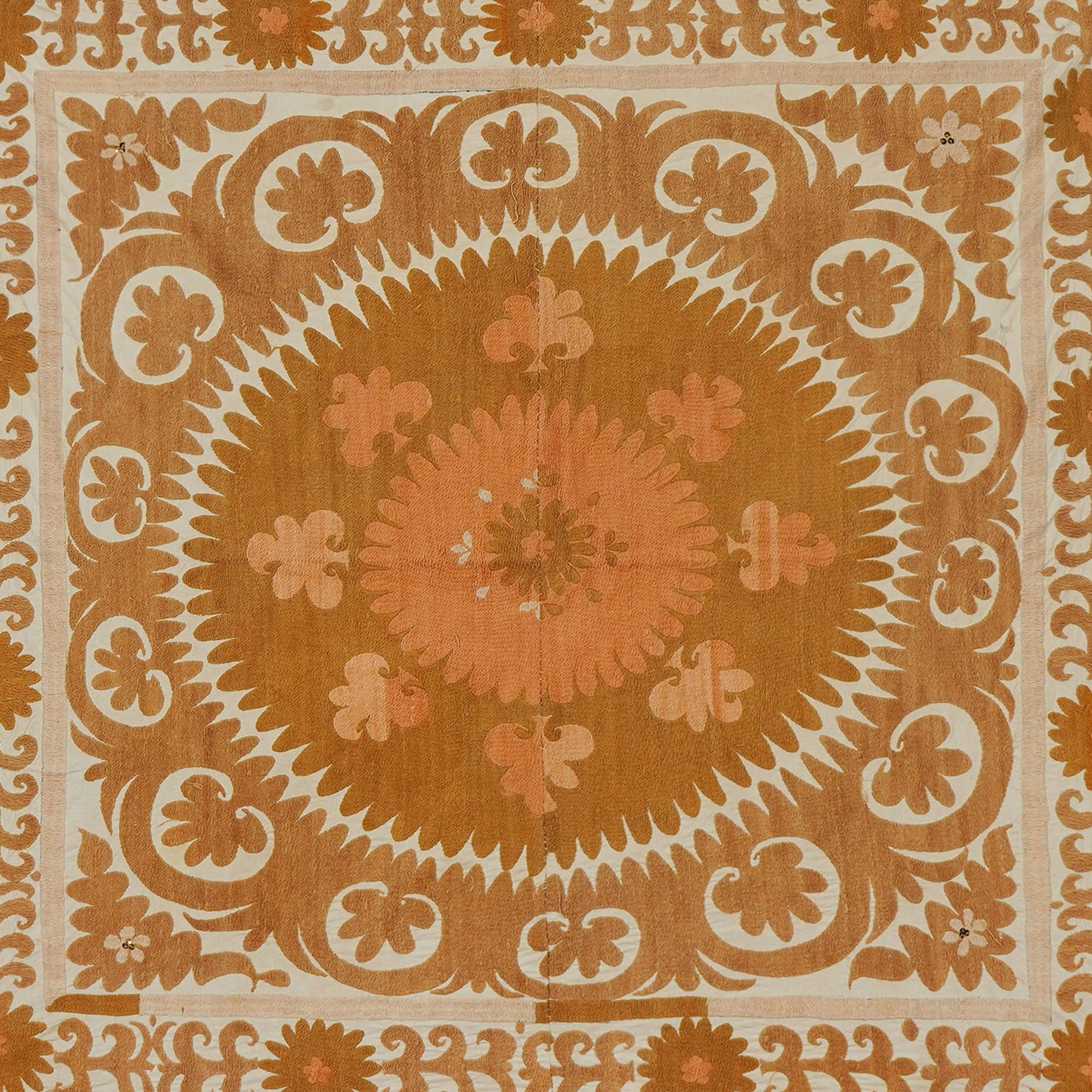 Handmade Vintage Suzani Throw - 132cm x 140cm