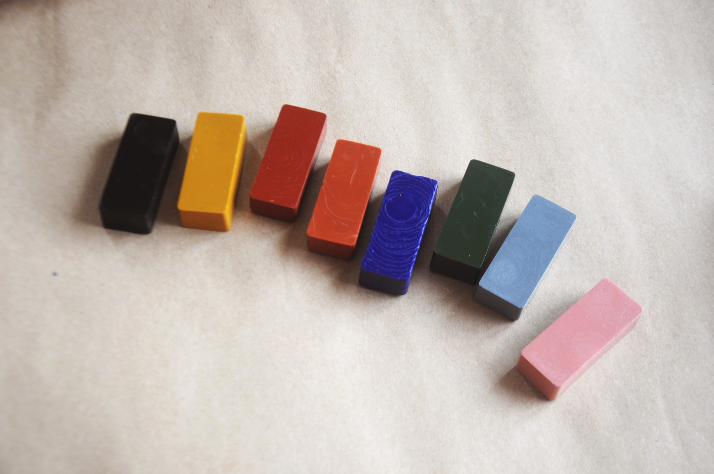 Beeswax Block Rubbing Crayons - Set of 8
