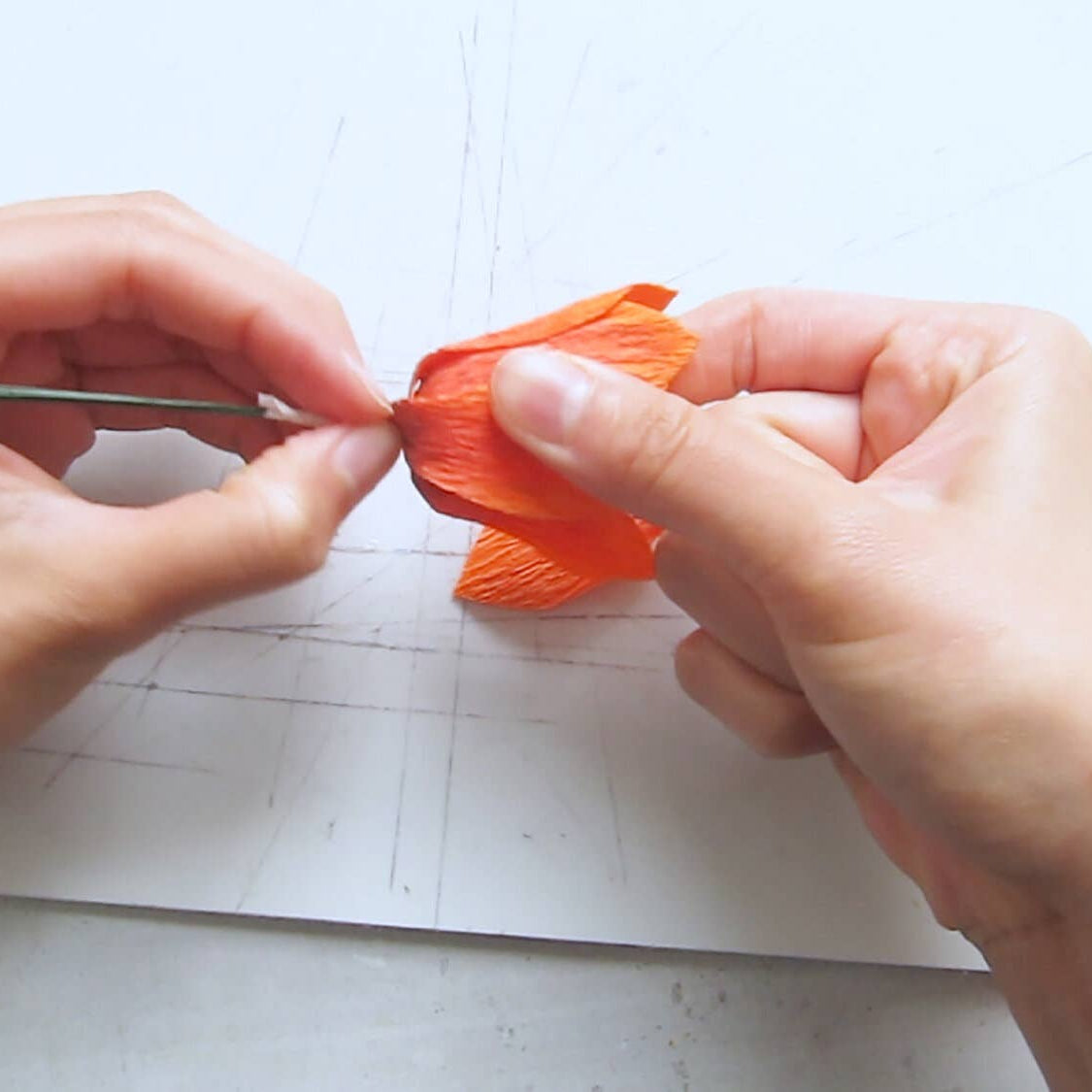 Make Your Own Crepe Paper Imperial Crown Flower Stem