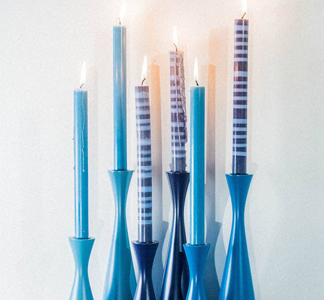 Powder Blue Dinner Candles - Pack of 6