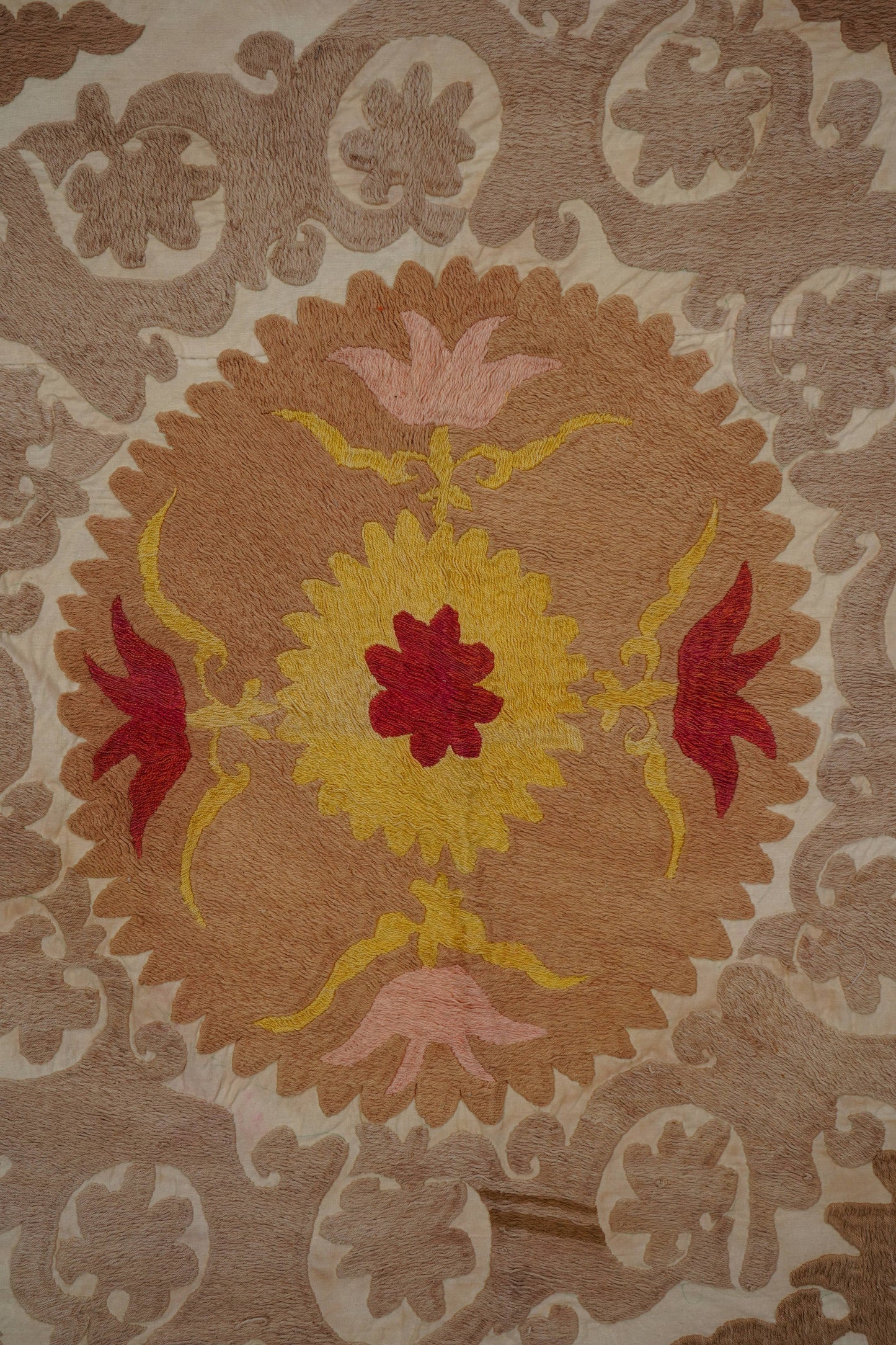 Handmade Vintage Suzani Throw - 114cm x 122cm