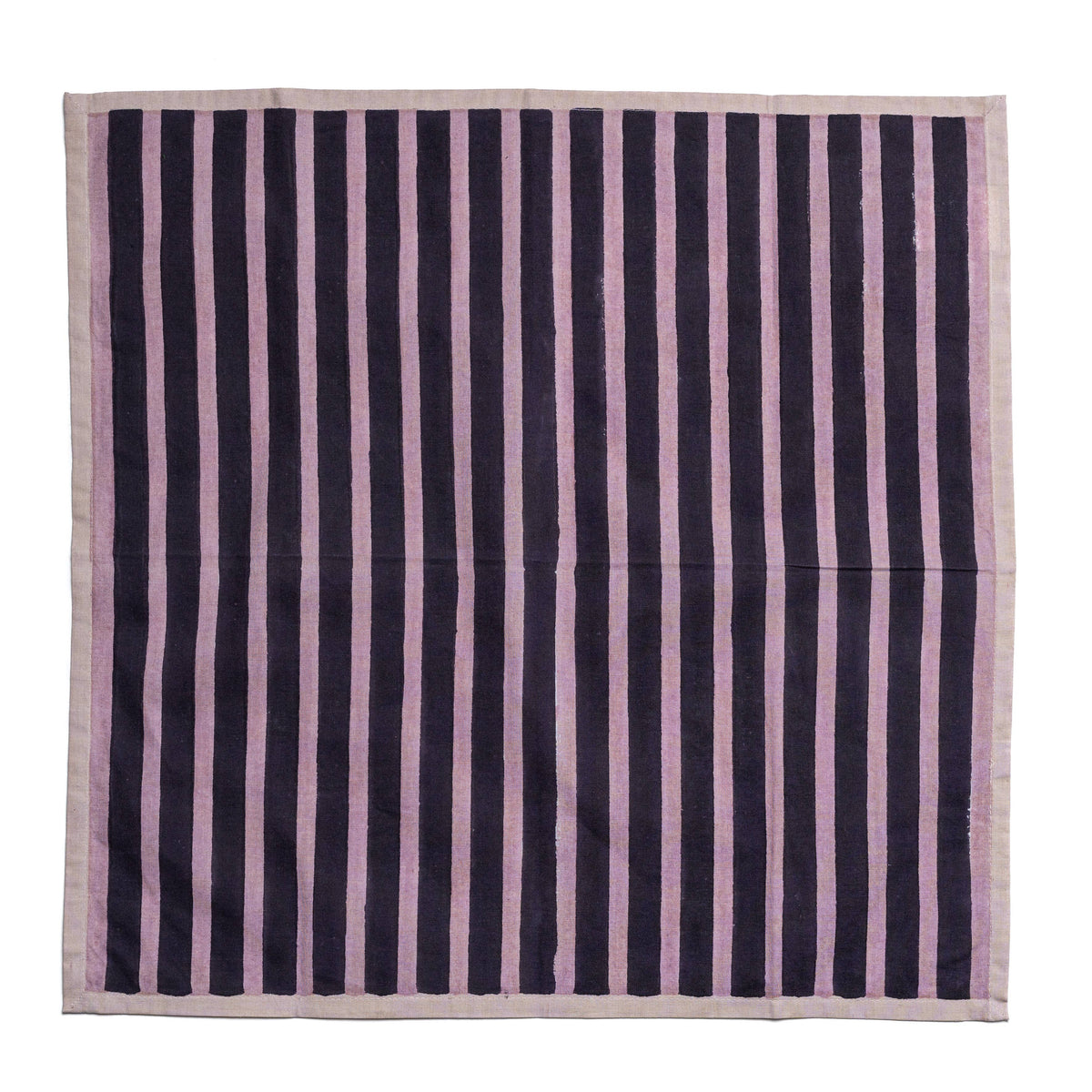 Block Stripe Napkins - Aubergine/Mauve