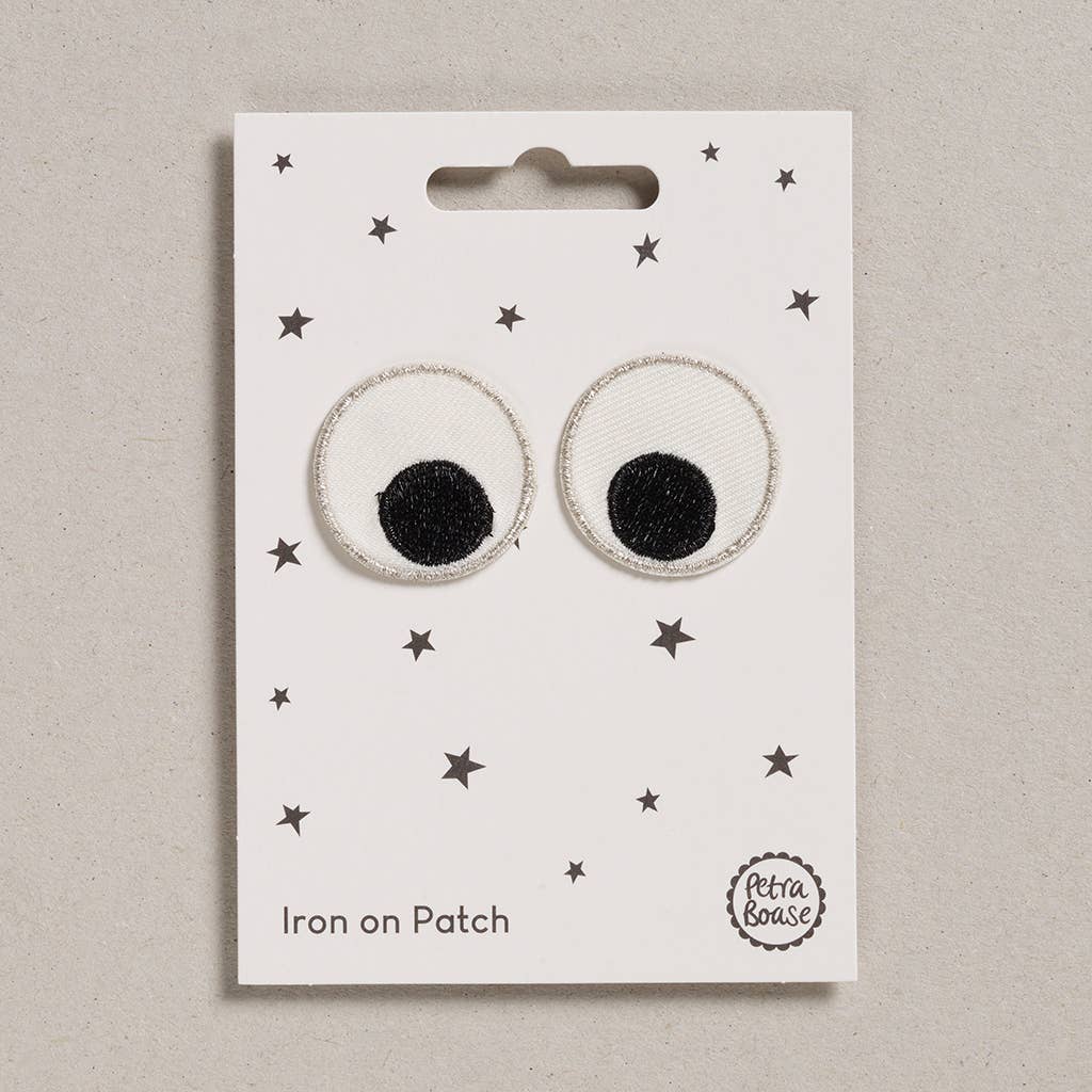 Embroidered Googly Eyes Iron-On Patches