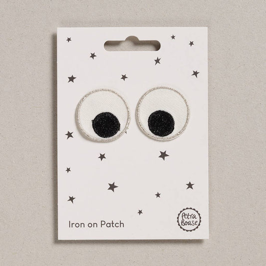 Embroidered Googly Eyes Iron-On Patches