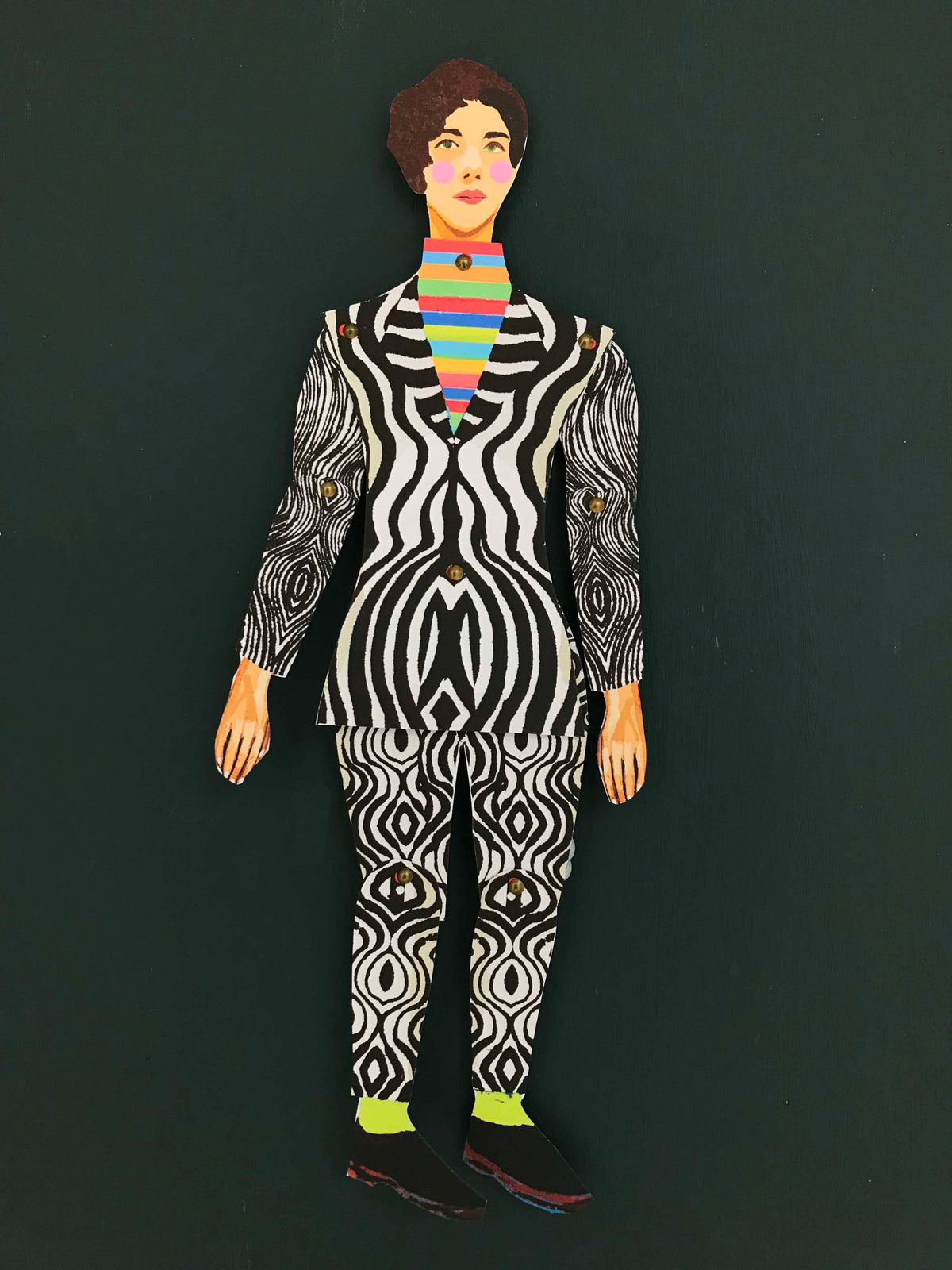 Cut  & Make Paper Puppets - Artist Series - Bridget Riley