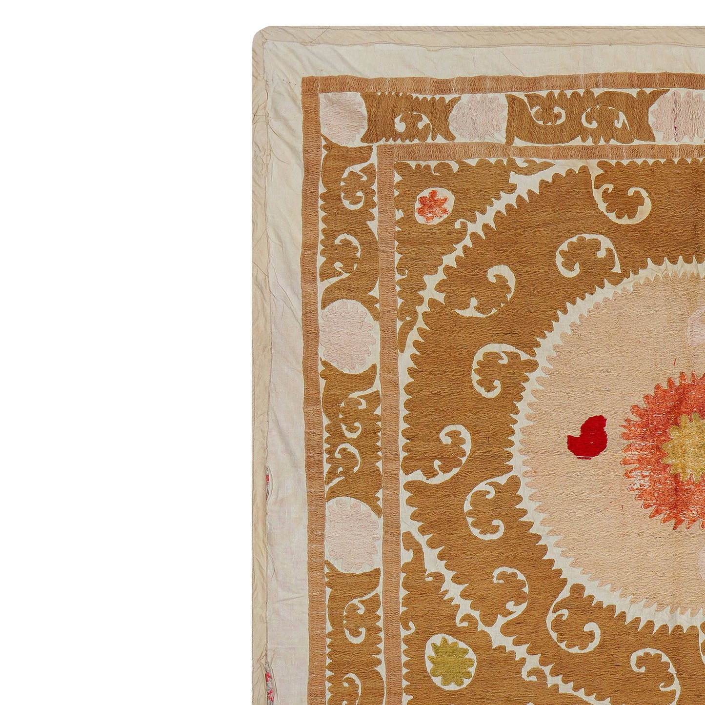 Handmade Vintage Suzani Throw - 130cm x 130cm