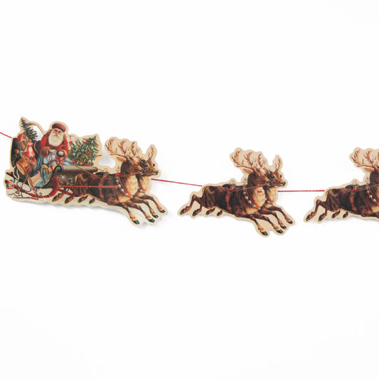 Santa Sleigh Christmas Garland