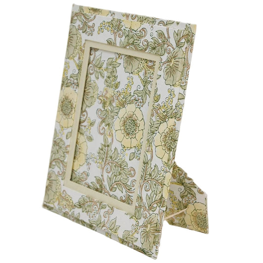 Block Printed Picture Frame - Wild Rose