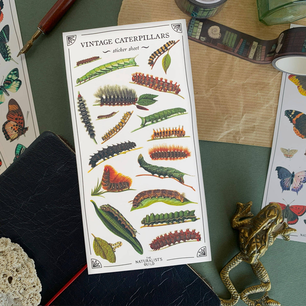 Vintage Caterpillars Sticker Sheet