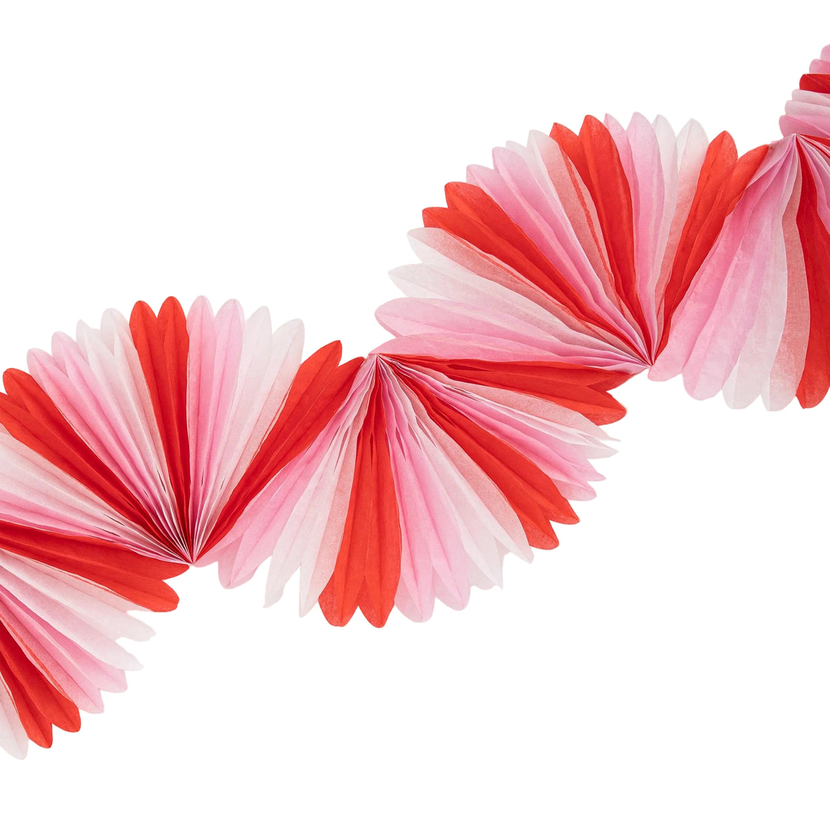 Candy Cane Stripe Honeycomb Garland - 9ft