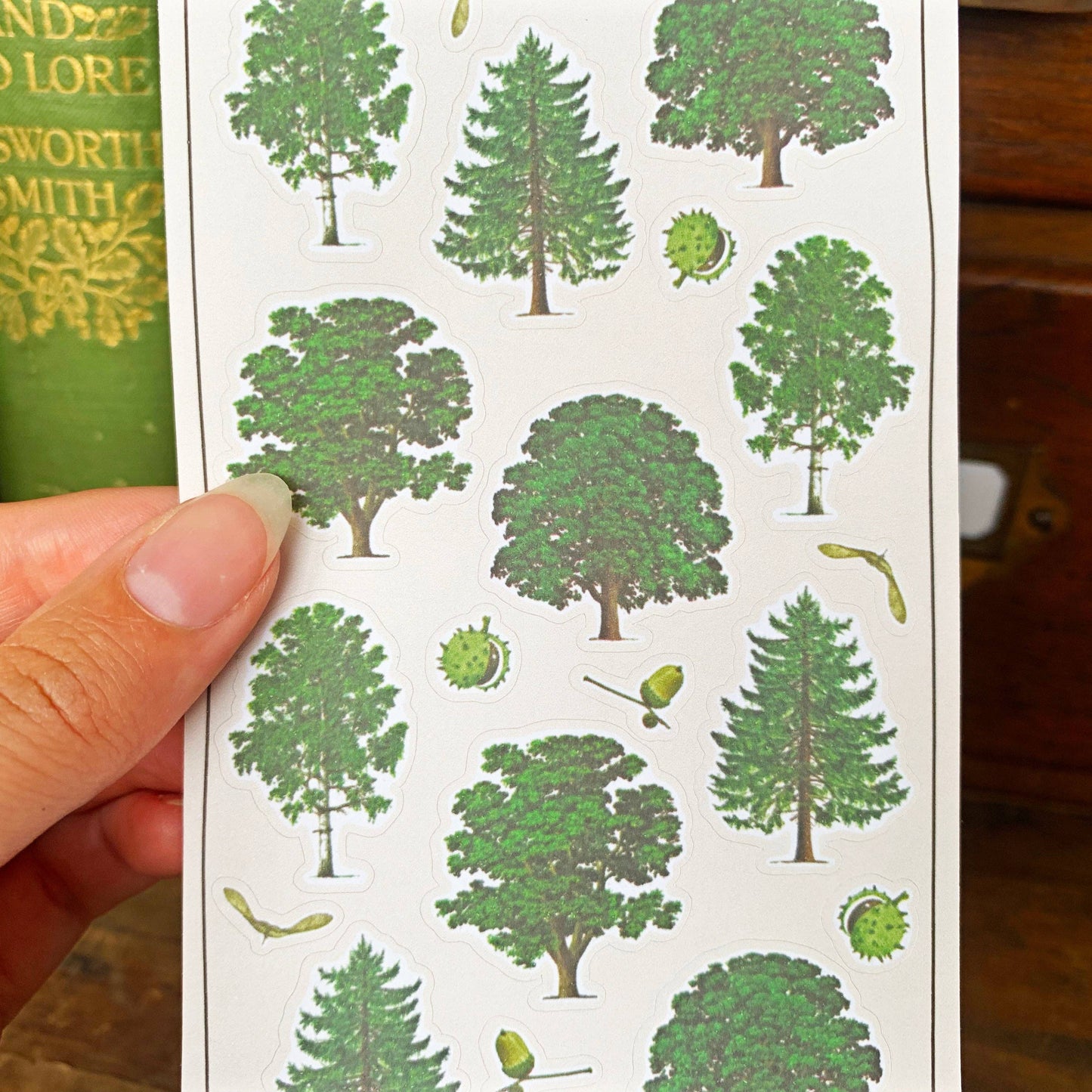 Vintage Trees Sticker Sheet