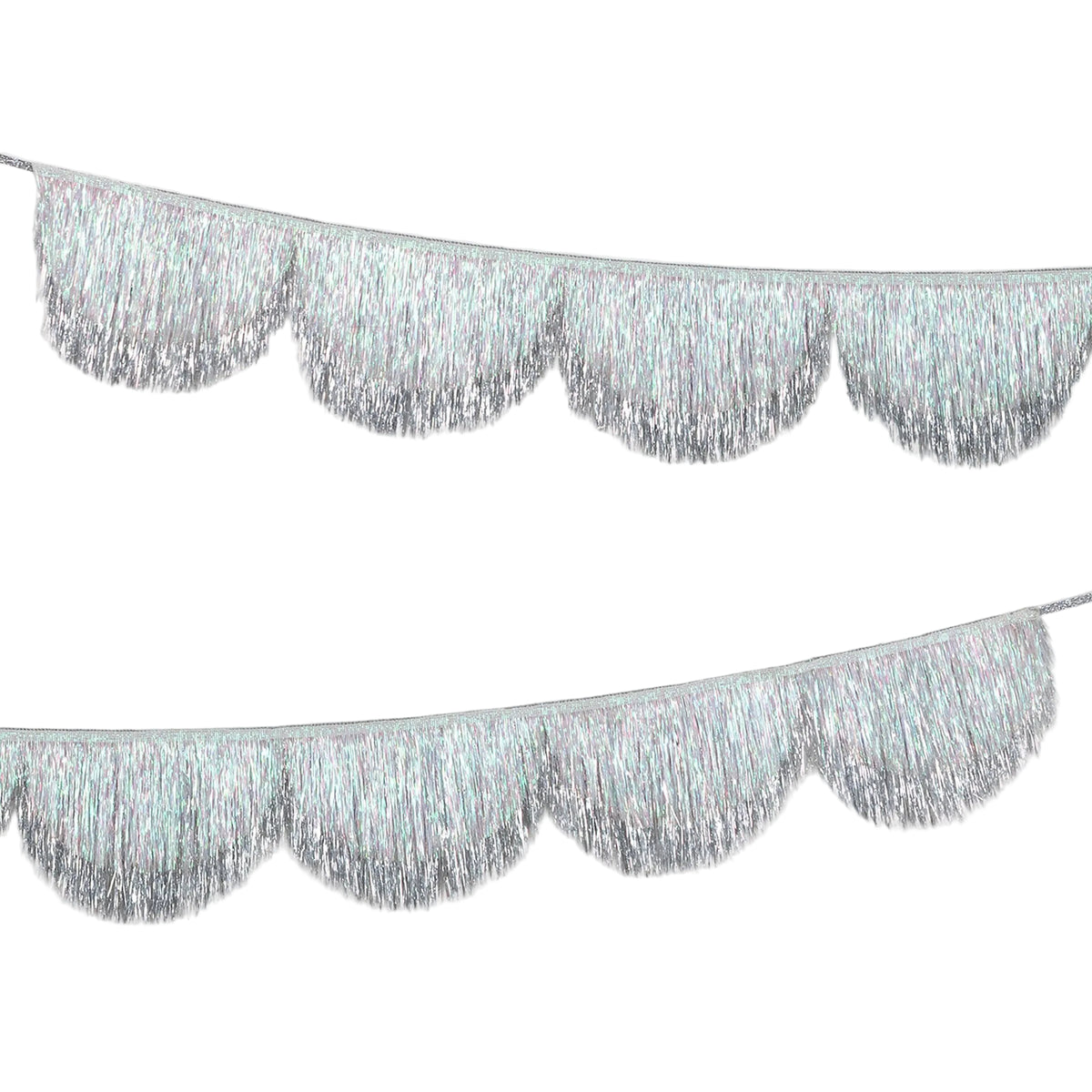 Silver Iridescent Tinsel Garland - 6ft