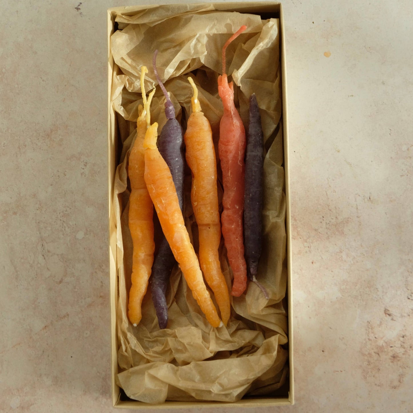 Mini Carrot Birthday Candles set of 6