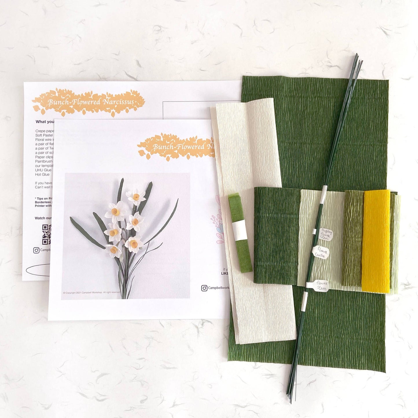 Make Your Own Crepe Paper Bunch-Flowered Narcissus