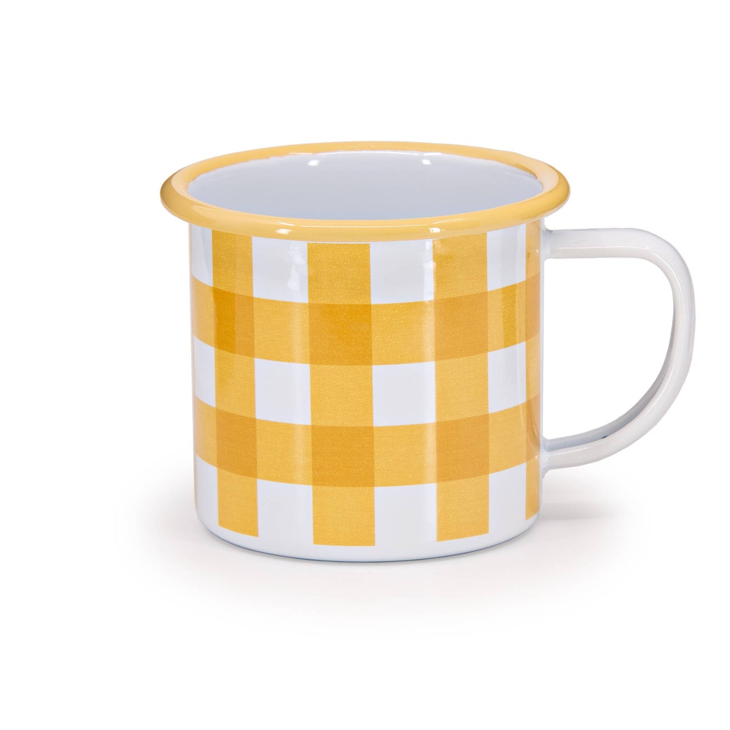 Max Humphrey x CCH Gingham Enamelware Mug: Pink
